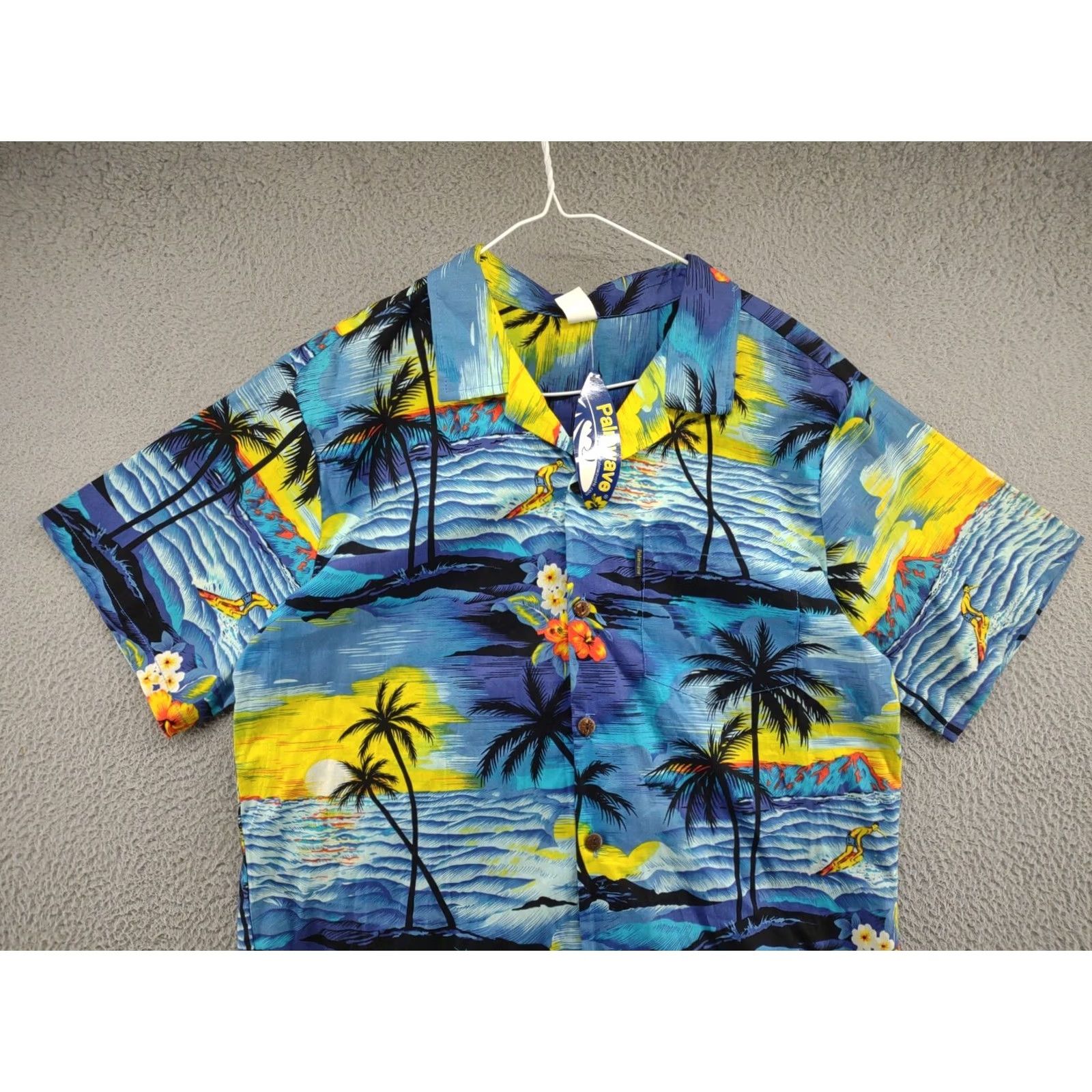 ALOHAS Palmwave Hawaiian Floral Surfing Button Up Shirt XL Men Multicolor Cotton Short Sleeve Aloha Beach New Size US XL / EU 56 / 4 - 3 Thumbnail