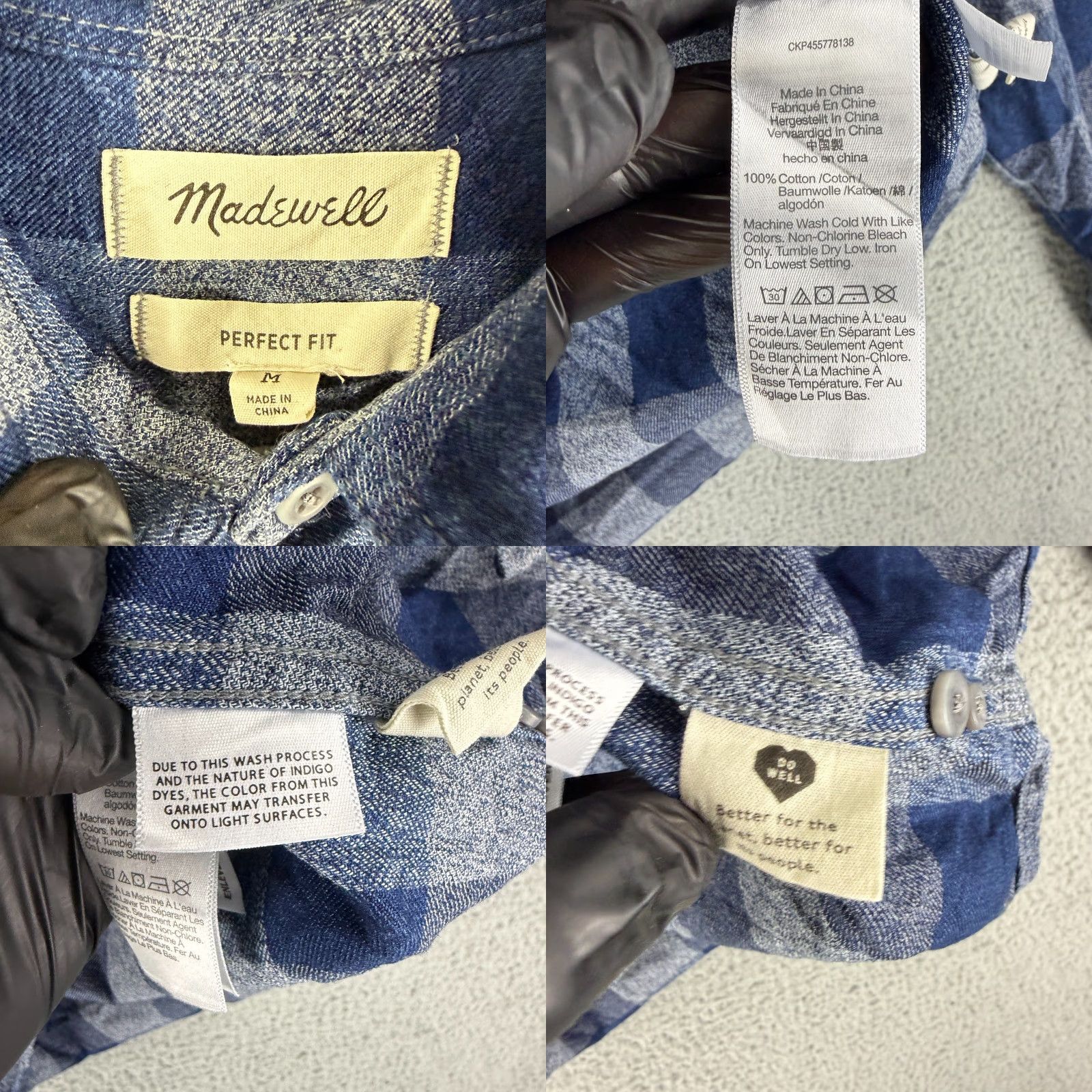 Madewell Madewell Button-Up Shirt Mens Medium Blue Plaid Flannel Perfect Fit Long Sleeve Size US M / EU 48-50 / 2 - 8 Thumbnail