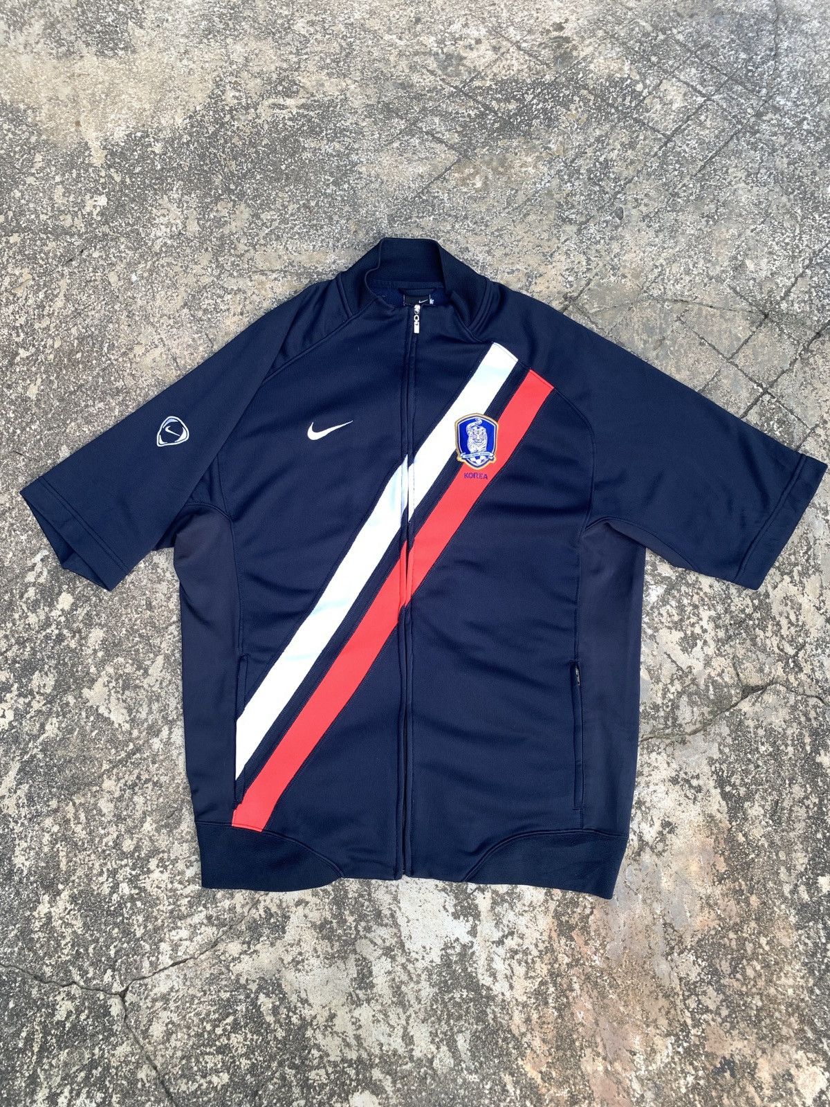 Nike 2006 Nike South Korea FC Soccer Zip Short Sleeve Track Top Size US XL / EU 56 / 4 - 1 Thumbnail