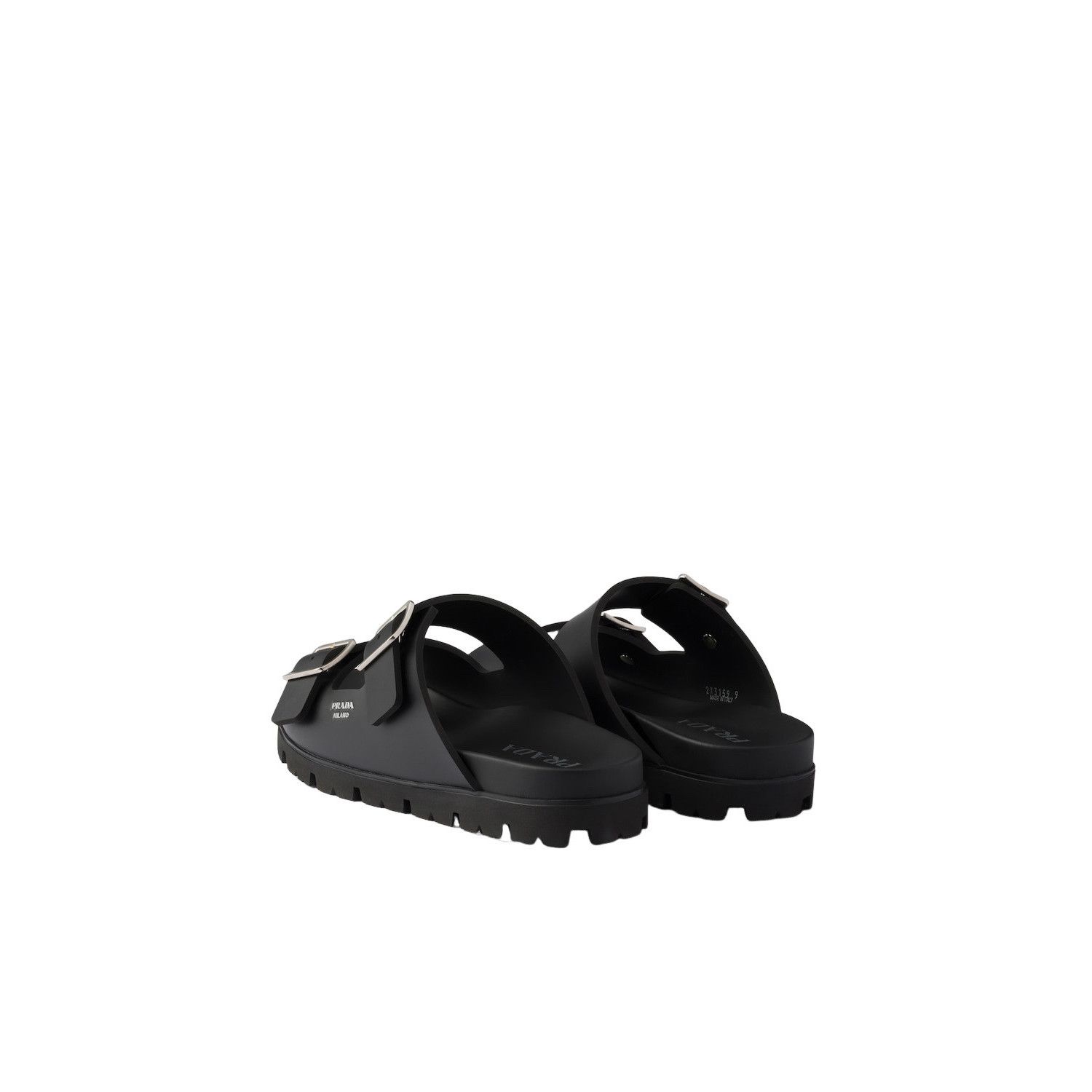 Prada PRADA $895 Black Rubber Strap Sandals New (Men's size:7;) Size US 7 / EU 40 - 4 Thumbnail