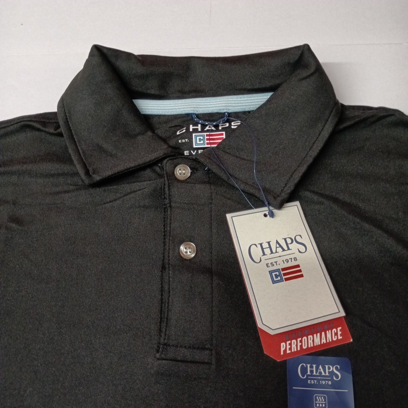 Chaps Chaps Everyday Performance Polo Shirt Men's M Black Stretch Size US M / EU 48-50 / 2 - 2 Thumbnail