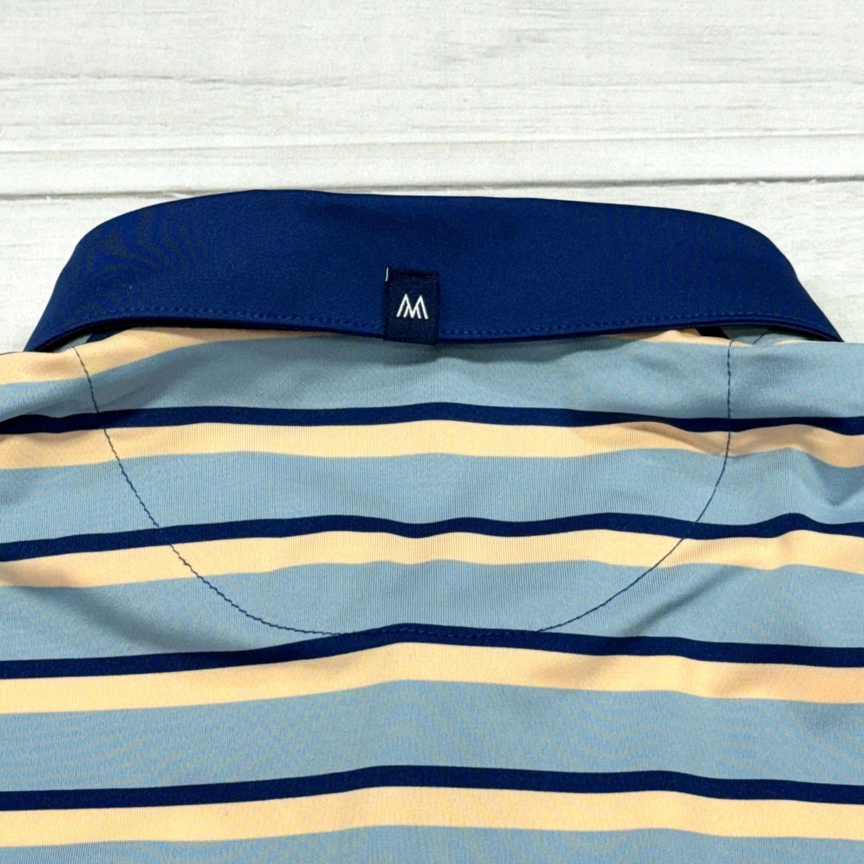 Mizzen+Main Mizzen+Main Polo Shirt Mens XL Blue Striped Versa Golf Performance NWT Size US XL / EU 56 / 4 - 4 Thumbnail