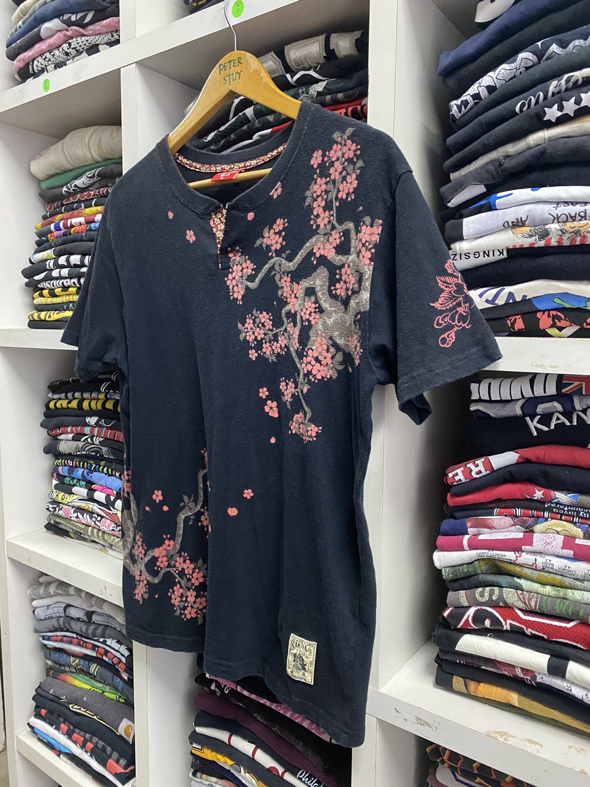 Vintage Japanese Traditional Sakura Design Cotton Tees Size US M / EU 48-50 / 2 - 3 Thumbnail