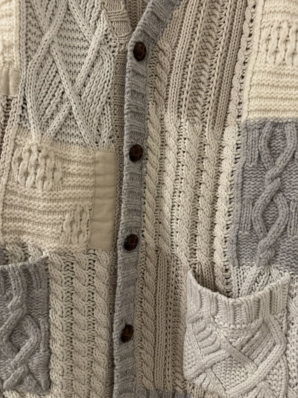 Supreme Supreme Patchwork Cable Knit Cardigan Size US M / EU 48-50 / 2 - 6 Thumbnail