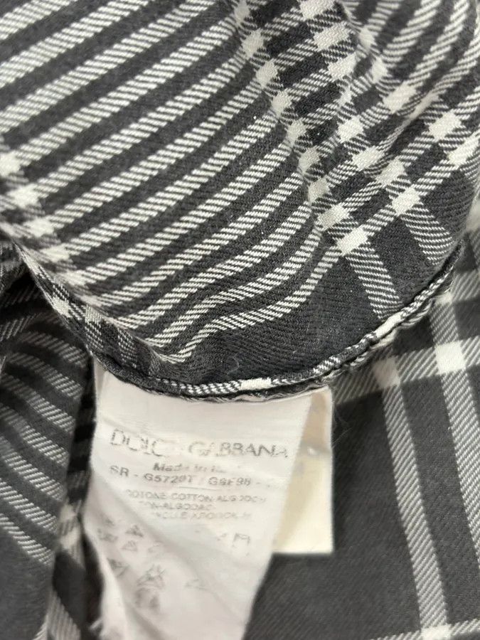 Dolce & Gabbana 2000s Dolce & Gabbana Grey Tartan Shirt Size US M / EU 48-50 / 2 - 8 Thumbnail