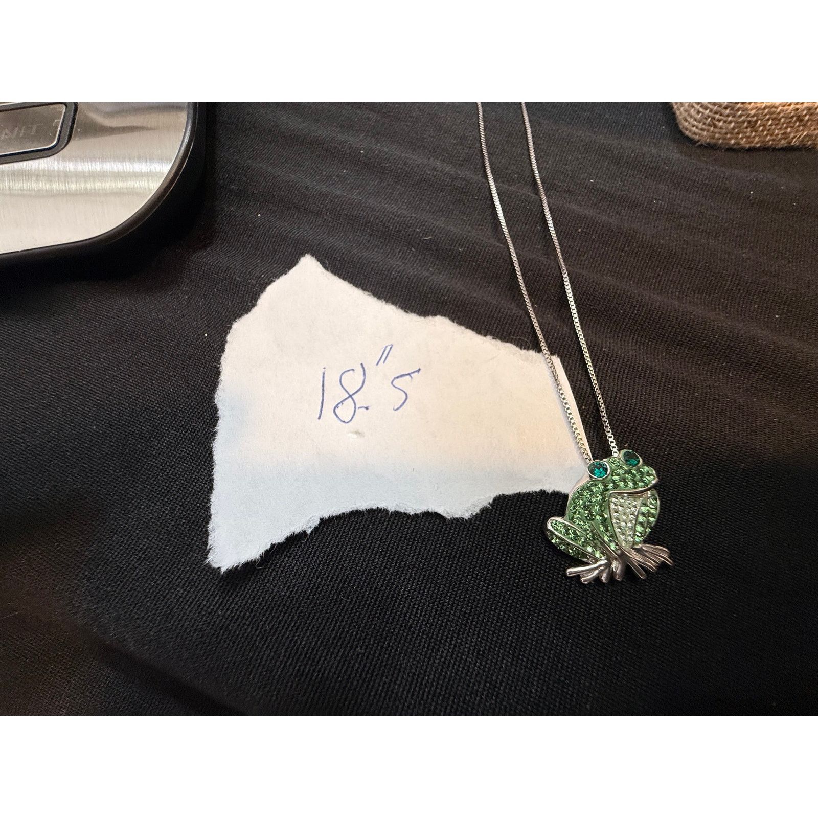 Other Vintage Sterling Silver Frog Necklace 925 Swarovski NWT Size ONE SIZE - 7 Thumbnail