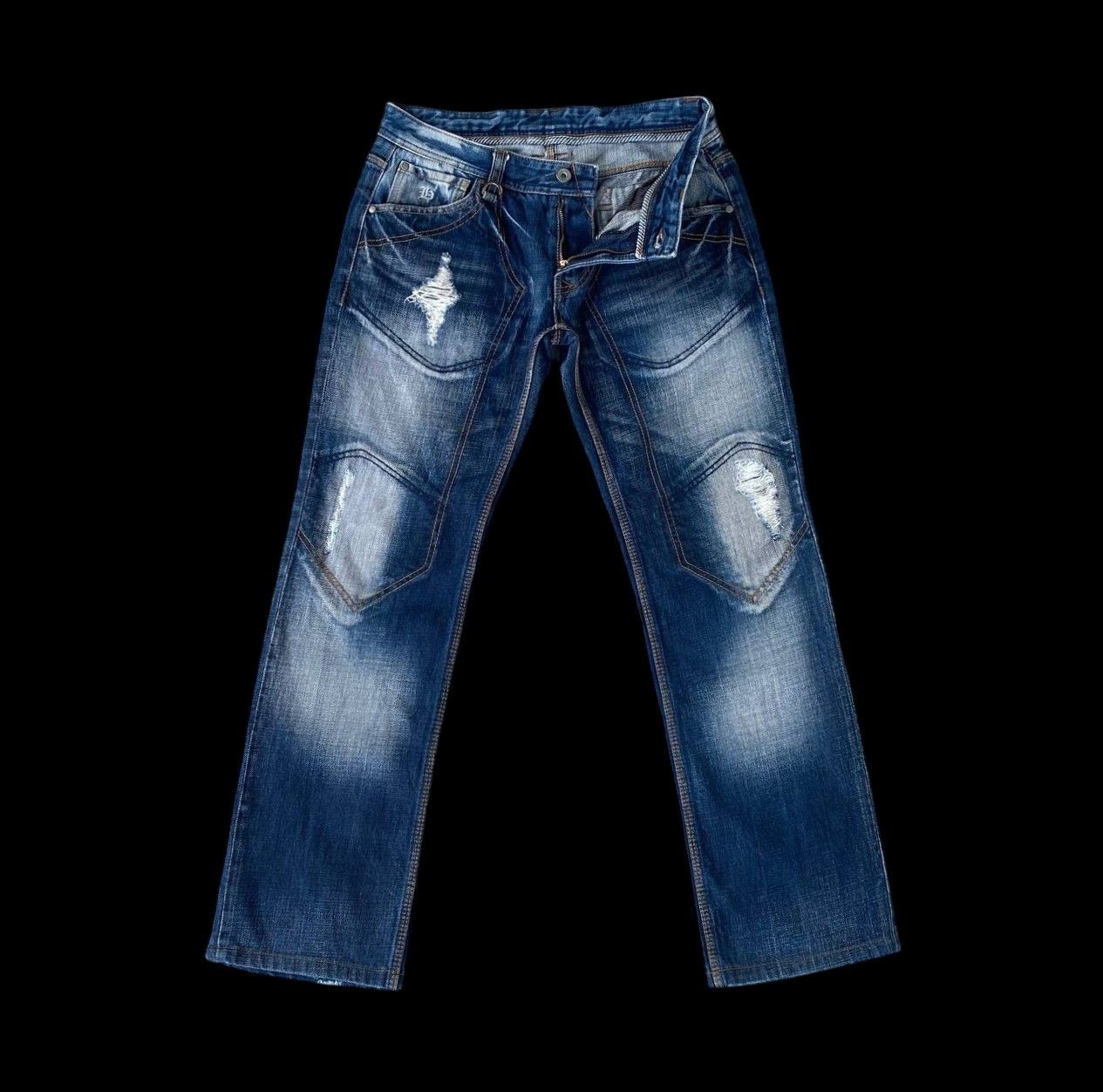HIDEAWAYS Japan Hideaways Nicole Distressed "Engineered"Panelled Denim Size US 30 / EU 46 - 7 Thumbnail
