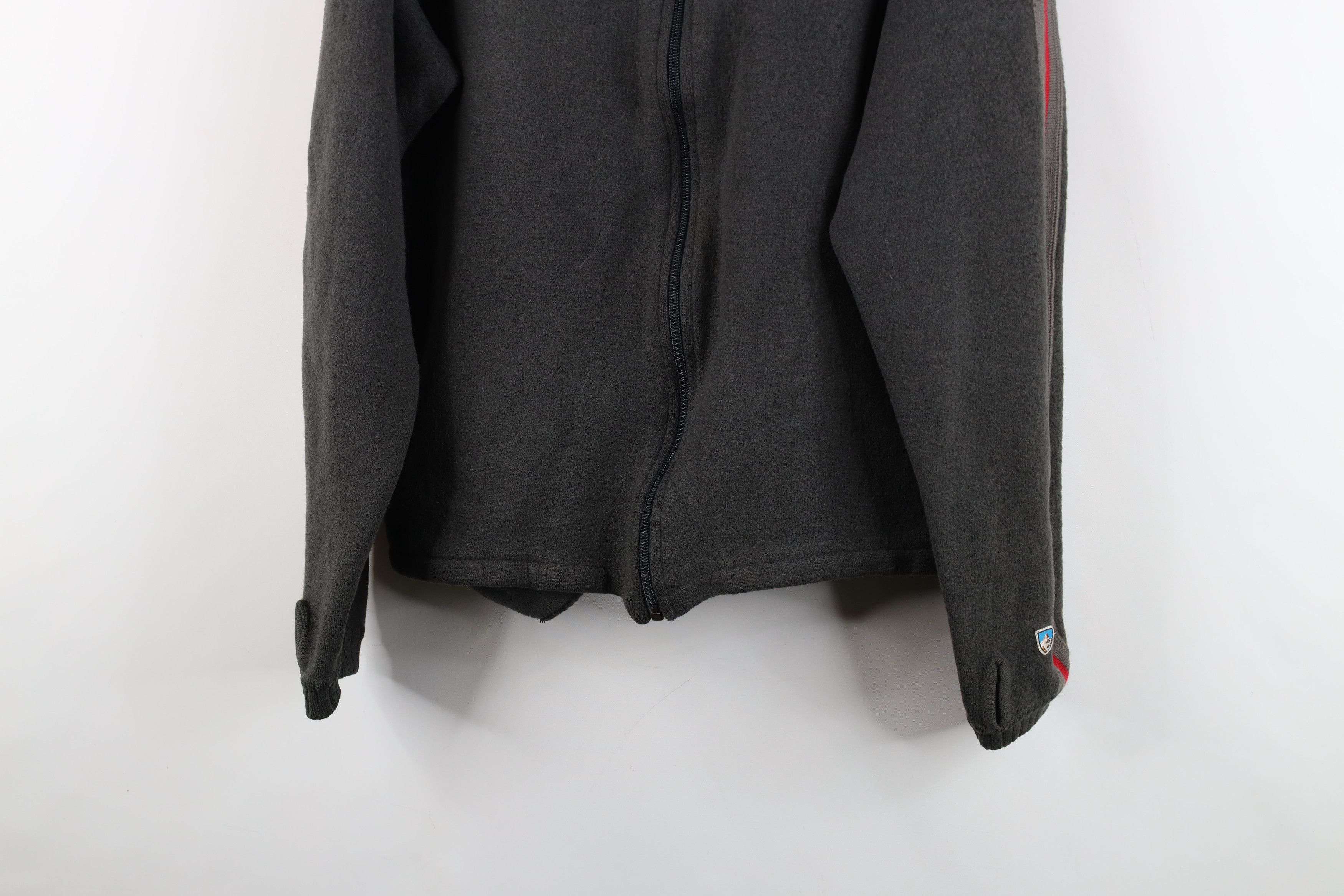 Kuhl × Vintage Kuhl Mountain Striped Merino Wool Full Zip Jacket Gray Size US M / EU 48-50 / 2 - 3 Thumbnail