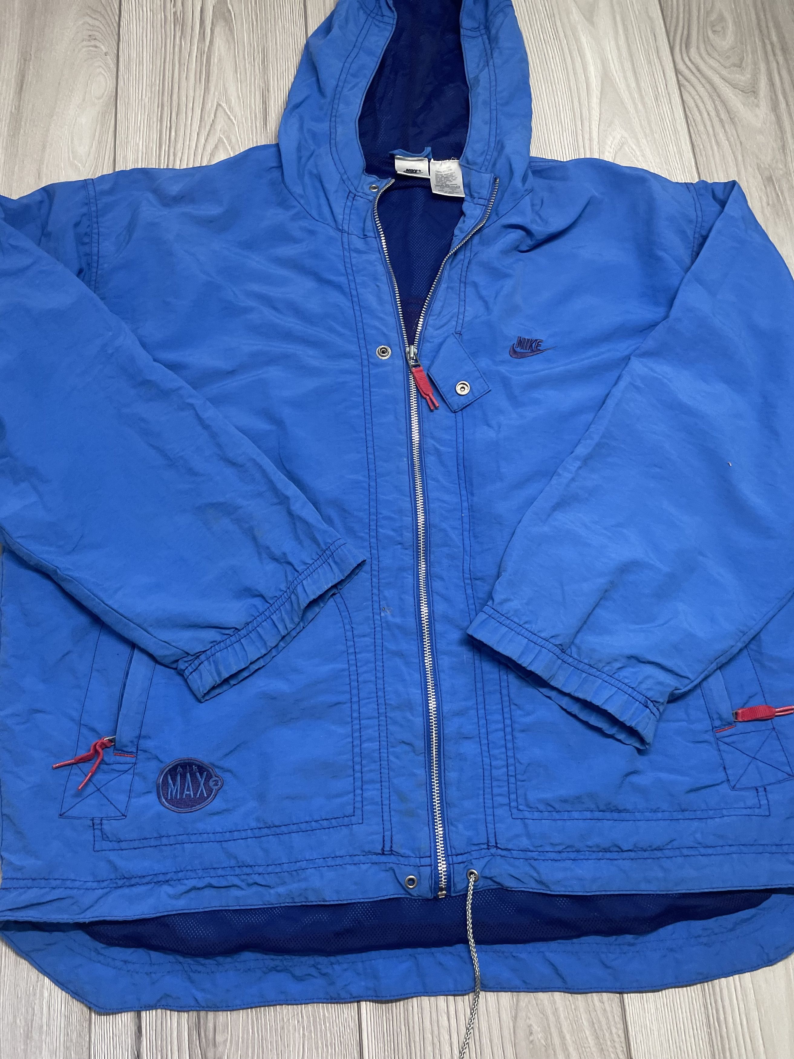 Nike × Vintage Vintage 90s boxy Nike Air Max2 light jacket windbreaker Size US L / EU 52-54 / 3 - 6 Thumbnail