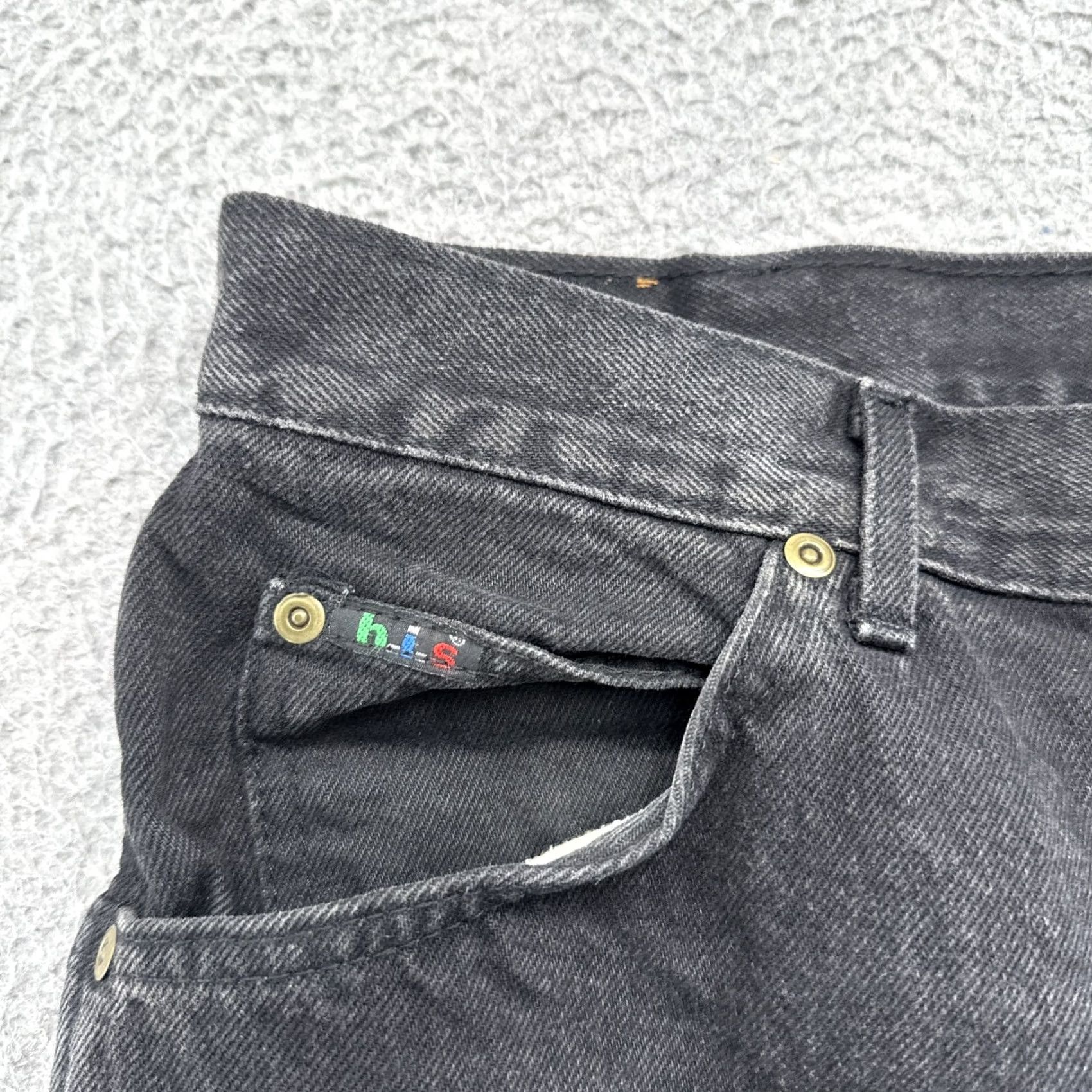 Denime VINTAGE HIS Jeans Mens 36x30 Tapered Denim Dark Wash Black USA Made Size US 36 / EU 52 - 2 Thumbnail