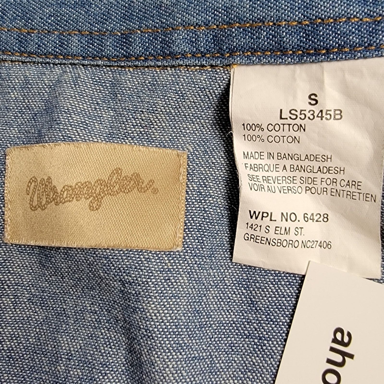 NEW 70's Wrangler Denim Pearl Snap Crop Tie Front Vest