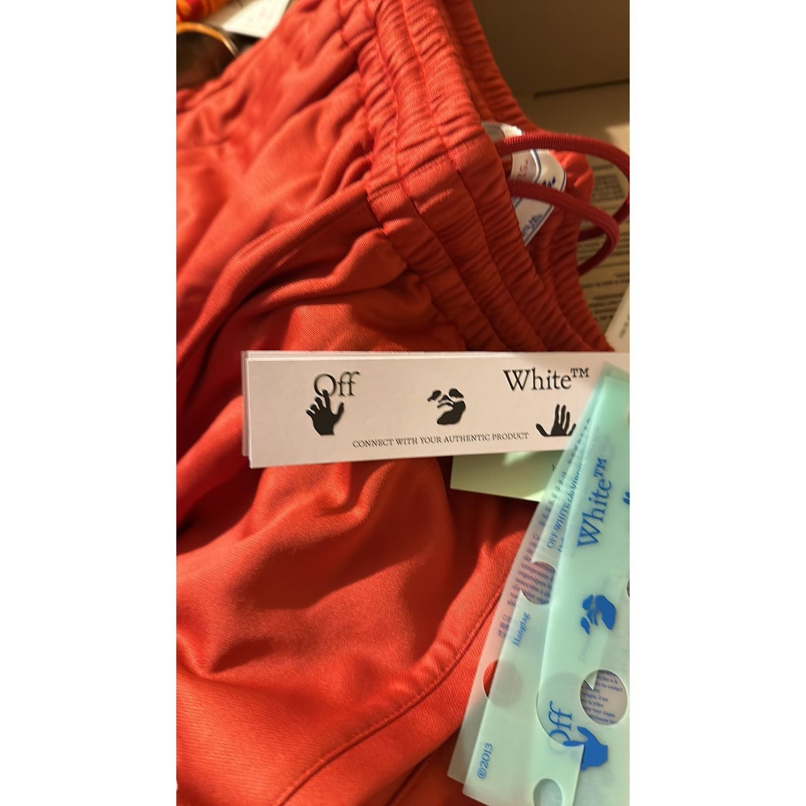 Off-White Off-White Hand Logo Shorts Red M Size ONE SIZE - 9 Thumbnail