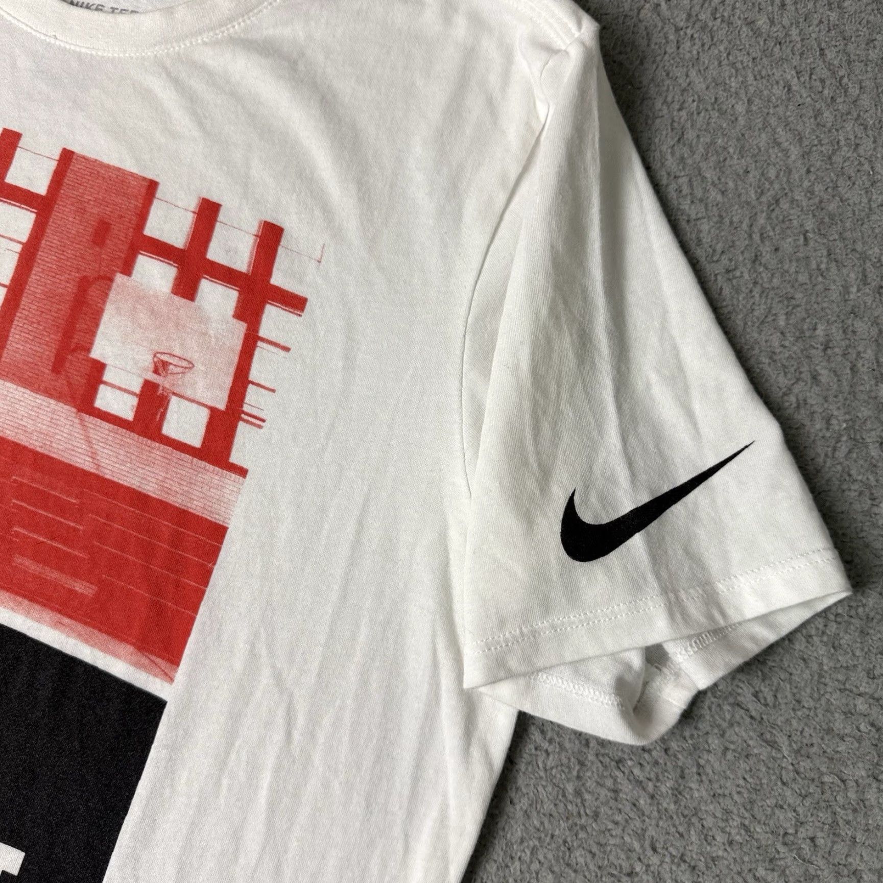 Nike Nike Dri-Fit T Shirt Adult Large White Basketball Court Hoop Ball Just Do It Tee Size US L / EU 52-54 / 3 - 3 Thumbnail
