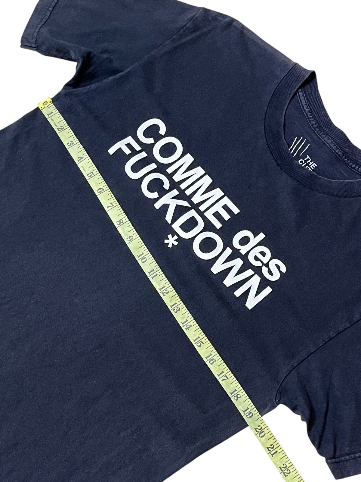 Japanese Brand COMME DES FUXKDOWN by the cut sunfaded tee shirt Size US M / EU 48-50 / 2 - 8 Thumbnail