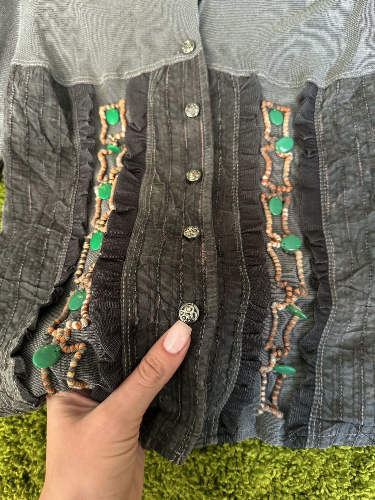 Vintage Save the Queen Y2K vintage avant garde mesh blouse shirt Size XL / US 12-14 / IT 48-50 - 5 Thumbnail