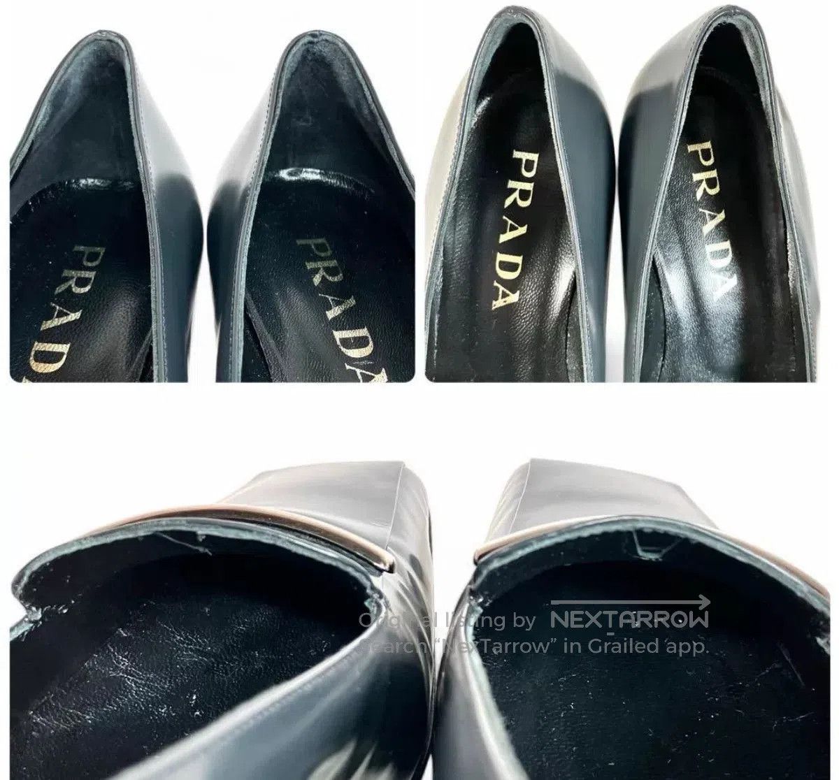 Prada Prada Leather High Heels Gray. Size US 4 / IT 34 - 6 Thumbnail