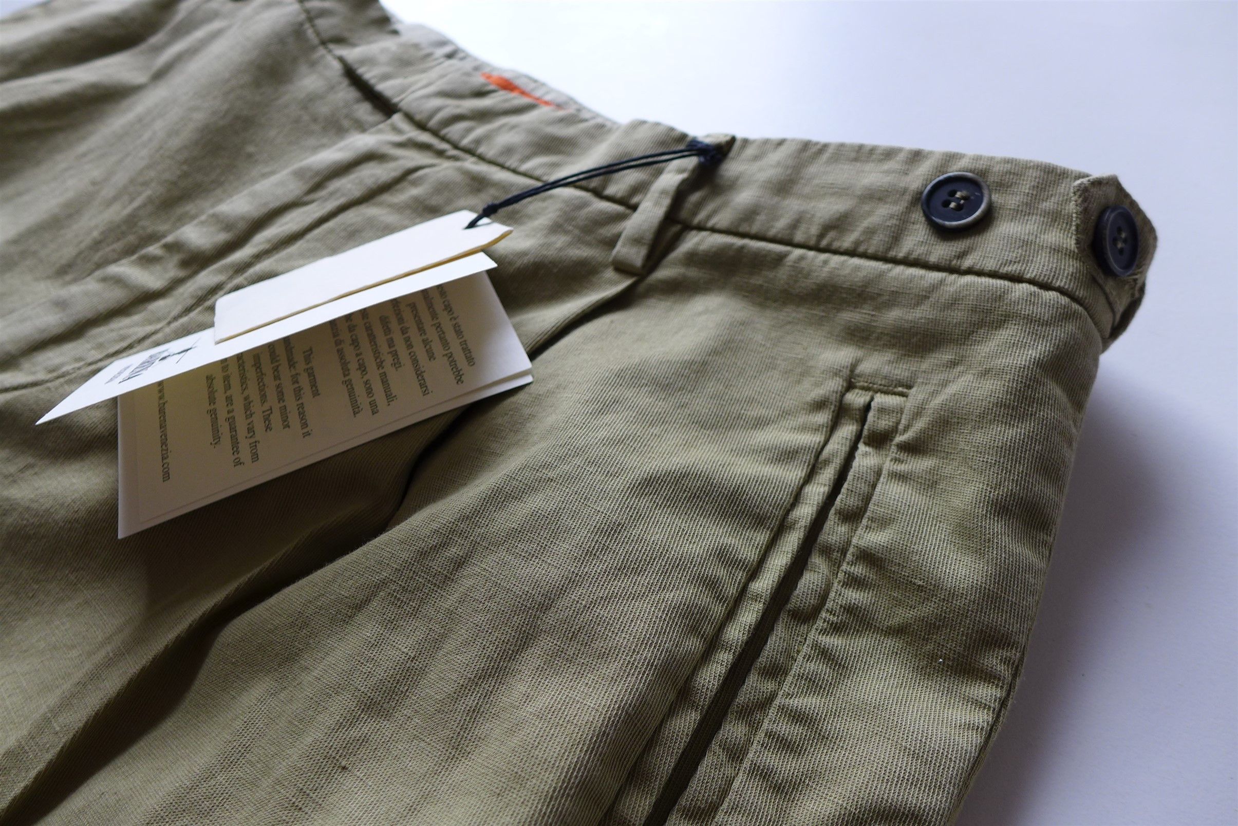 Barena Barena Masco Vignola Trousers - Canna Cotton-Linen. Size US 36 / EU 52 - 5 Thumbnail