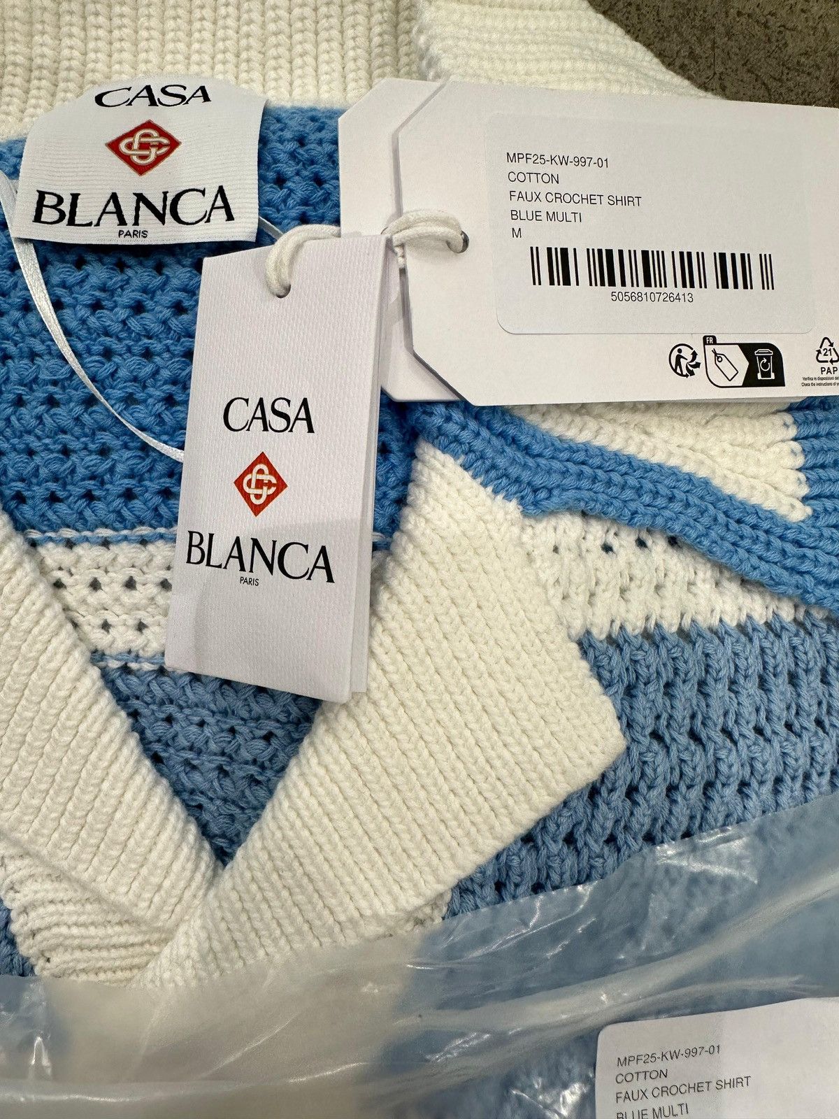 Casablanca CASABLANCA - Cotton Tennis Crochet Shirt Size US M / EU 48-50 / 2 - 5 Thumbnail