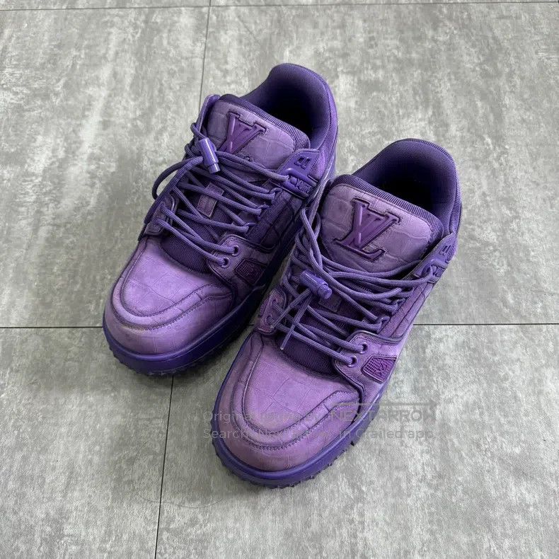 Louis Vuitton Louis Vuitton Trainer Purple Crocodile Fat Ding Board Shoe Size US 7.5 / EU 40-41 - 1 Thumbnail