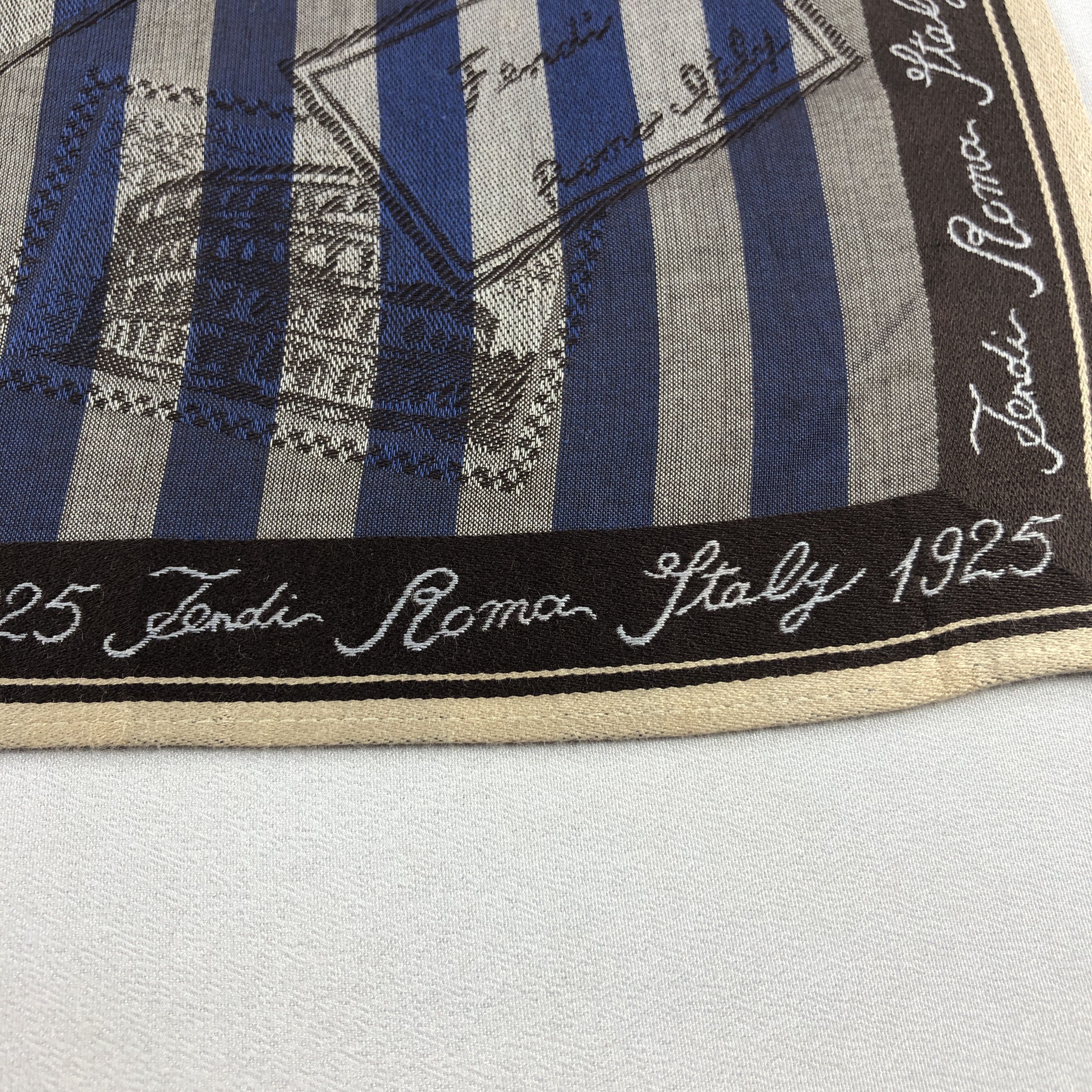 Vintage FEndI Monogram FF Handkerchief Neckerchief Bandana H2620 Size ONE SIZE - 3 Thumbnail