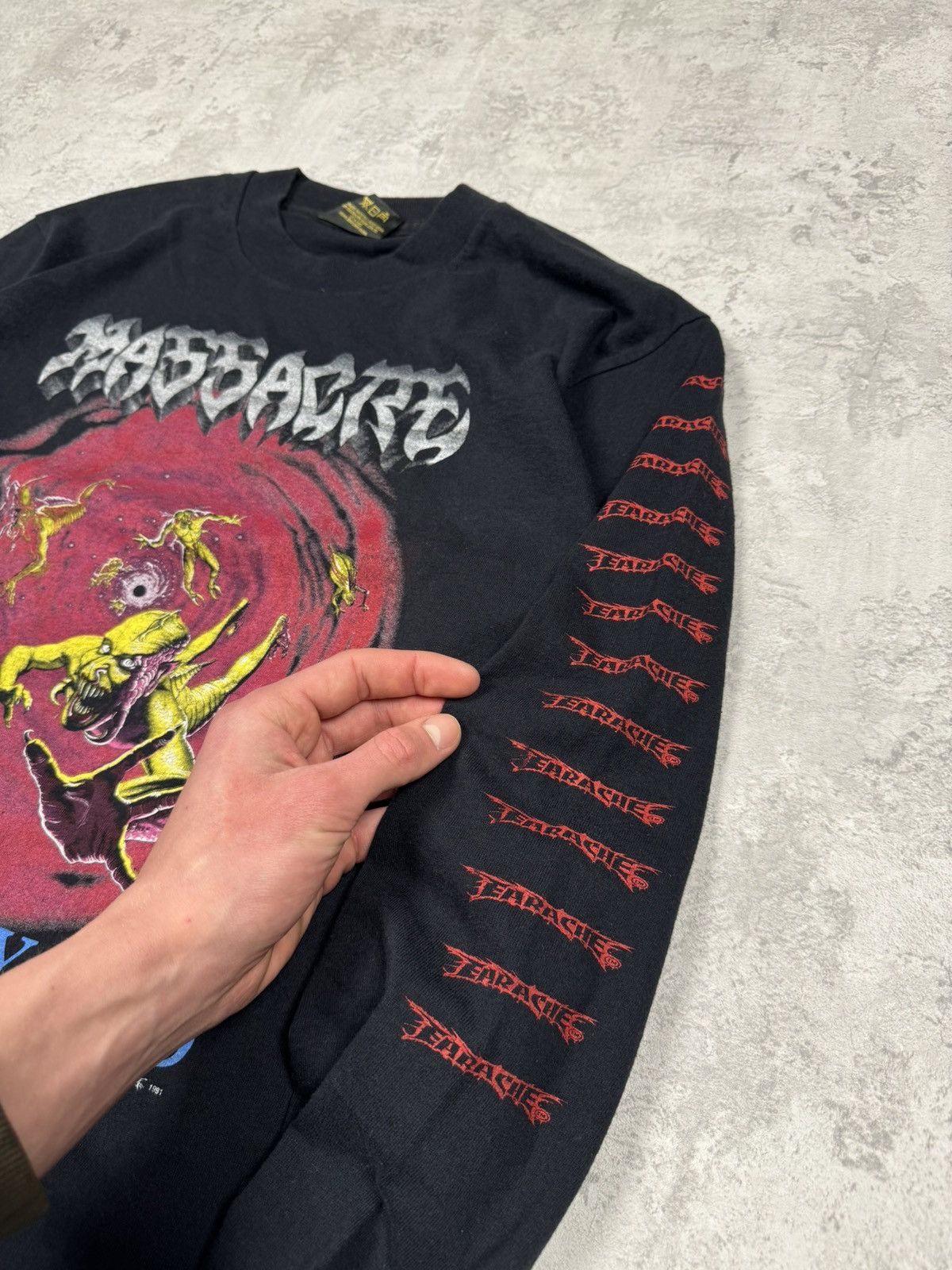 Band Tees RARE 1991 Massacre From Beyond Long Sleeve Size L Size US L / EU 52-54 / 3 - 12 Thumbnail
