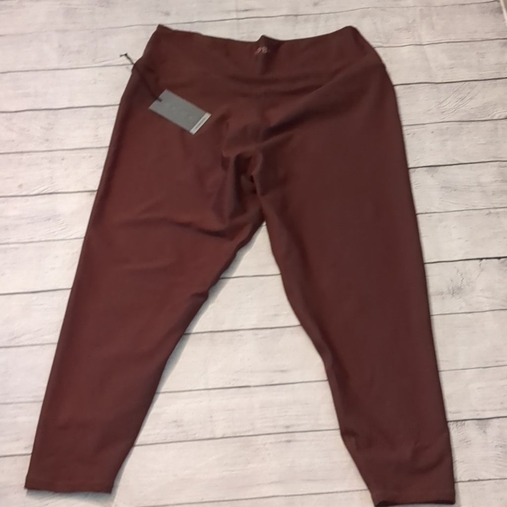 Abercrombie & Fitch YPB x Abercrombie burgundy 7/8 leggings size XXL short Size 32" / US 10 / IT 46 - 5 Thumbnail