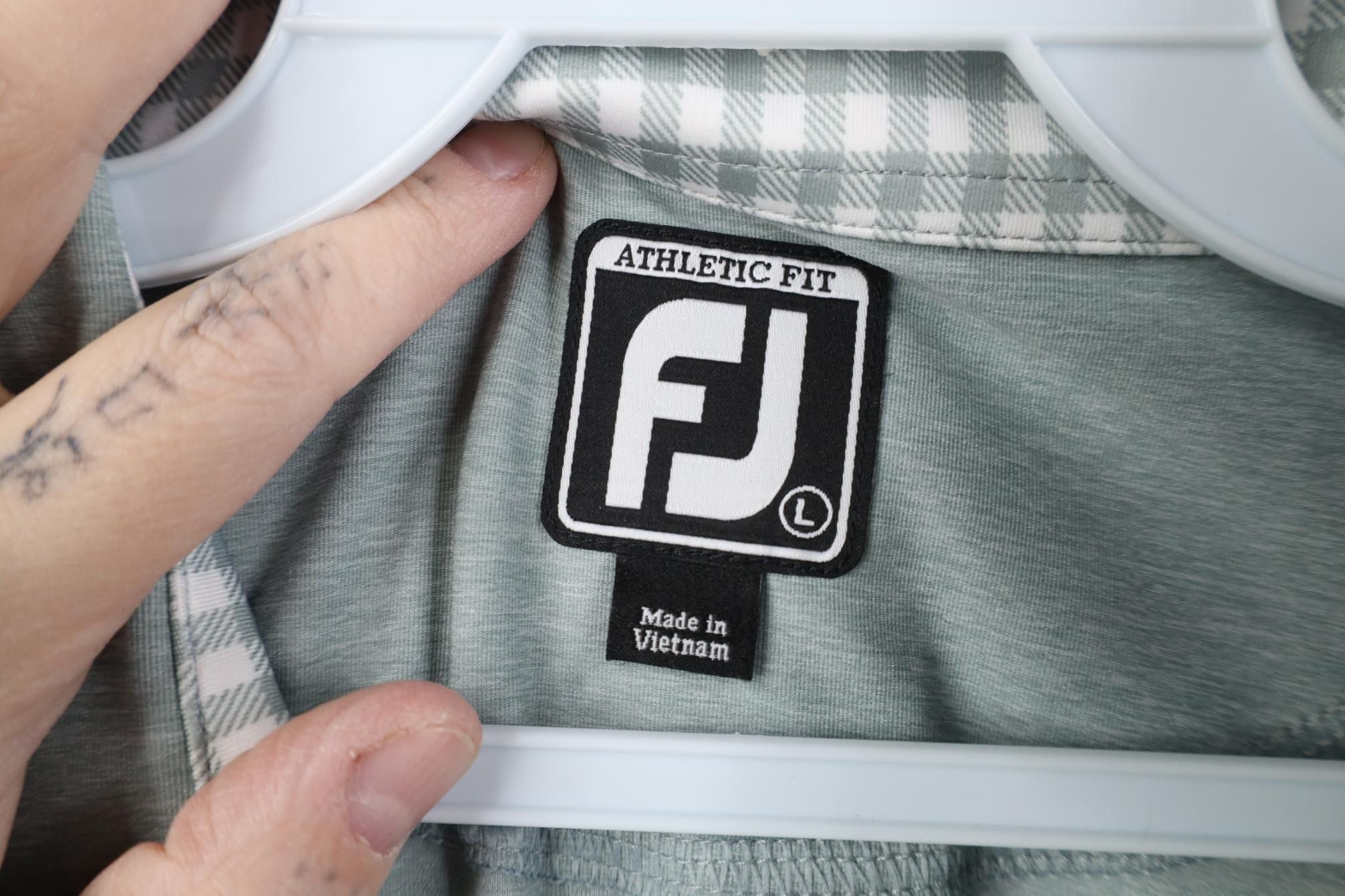 Footjoy FootJoy Fit Embroidered Logo Chambray Stretch Golf Polo Size US L / EU 52-54 / 3 - 8 Thumbnail