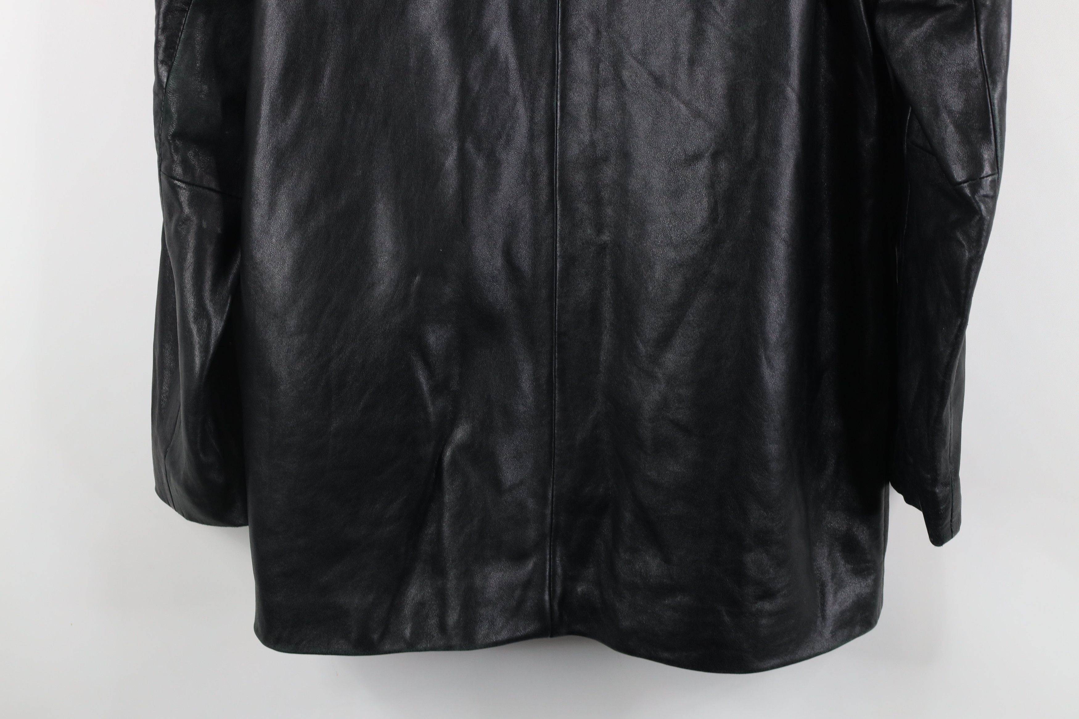 Vintage Vintage 90s Streetwear Leather Button Shirt Jacket Shacket Size M / US 6-8 / IT 42-44 - 18 Thumbnail