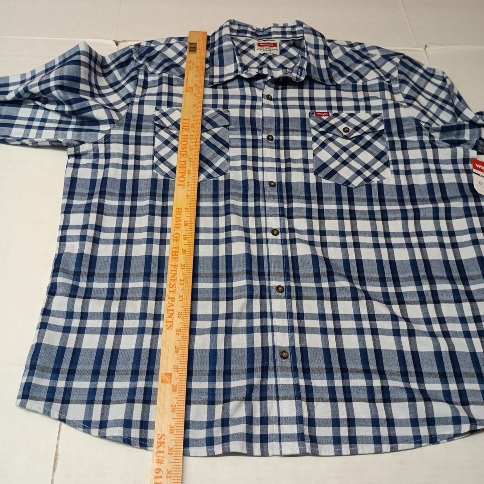 Wrangler Wrangler Slim Fit Woven Twill Button Shirt Men's 2XL Plaid Size US XXL / EU 58 / 5 - 7 Thumbnail