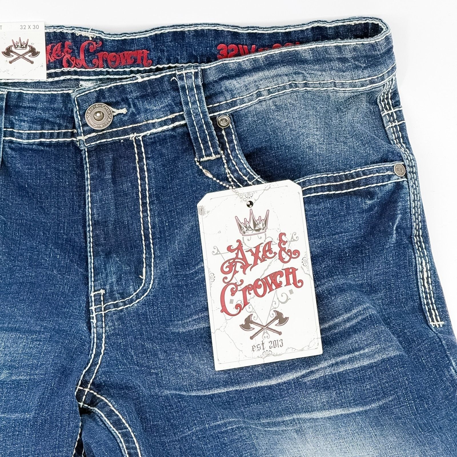 Other NWT Axe & Crown Men's Durango Snorlax Blue Denim Jeans Class Size US 32 / EU 48 - 4 Thumbnail