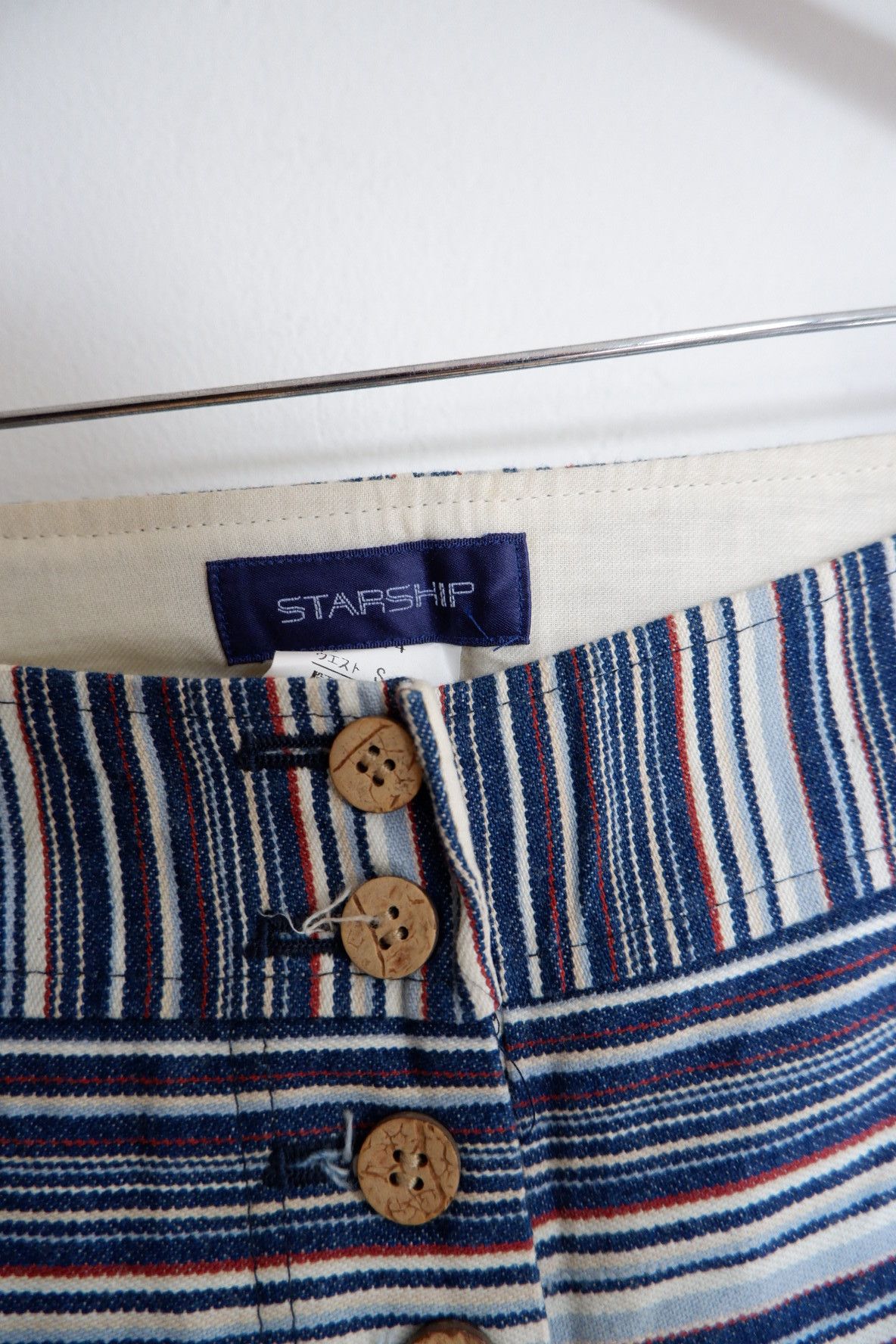 Japanese Brand Vintage Starship Japan Flare Linen Jeans Size 25" / US 0 / IT 36 - 7 Thumbnail