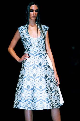 Alexander McQueen Archive Alexander McQueen Spring 2000 Silk Jacquard Skirt Size 28" / US 6 / IT 42 - 1 Thumbnail