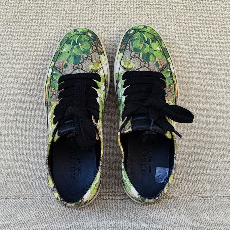Gucci Gucci GG Supreme Low 'Blooms Print' Sneakers - Size US 8 / EU 41 - 7 Thumbnail