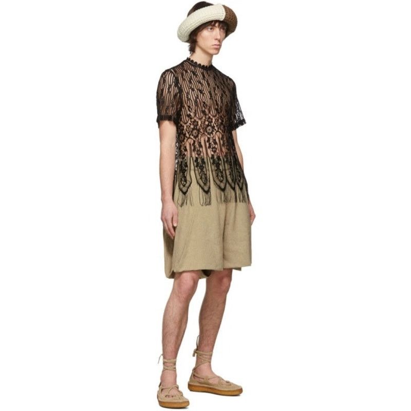 Palomo Spain Palomo Spain Beige Linen Sackcloth Shorts Size US 30 / EU 46 - 6 Thumbnail
