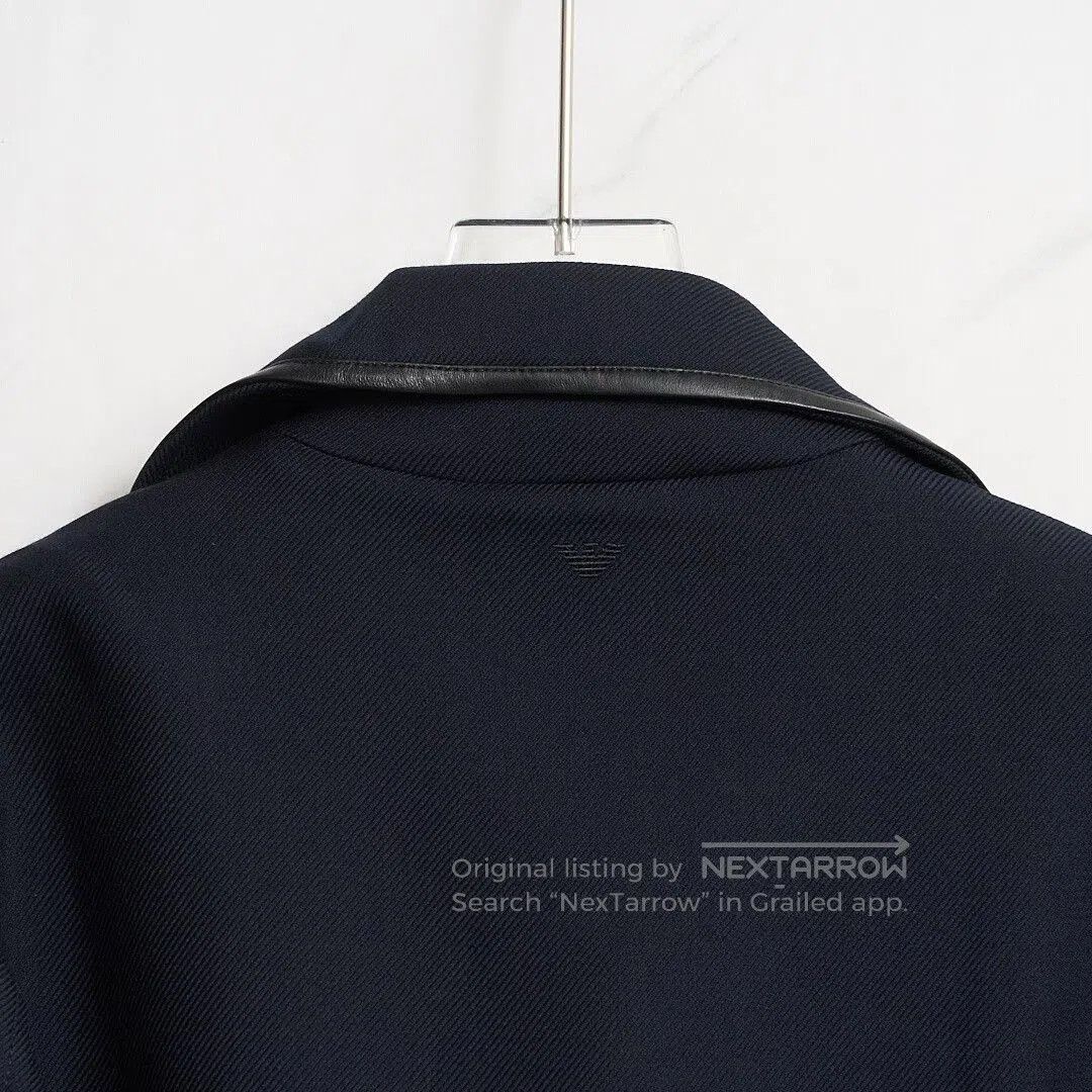 Emporio Armani Emporio Armani Men's Navy Double-Breasted Coat. Size US L / EU 52-54 / 3 - 8 Thumbnail