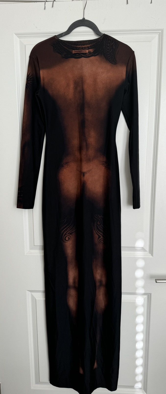 Jean Paul Gaultier Jean Paul Gautier The Long Ebony Body Tattoo Dress Dark Nude Size S / US 4 / IT 40 - 10 Thumbnail