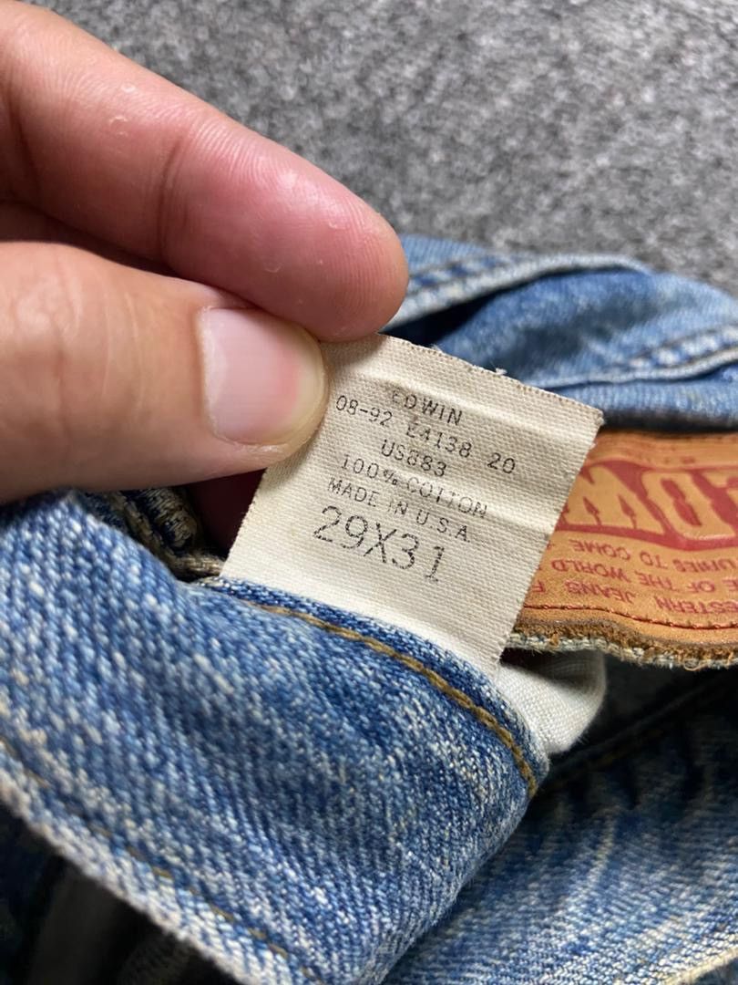 Edwin Edwin High Rise Straight Cut Jeans (197) Size 24" / US 00 / IT 34 - 6 Thumbnail