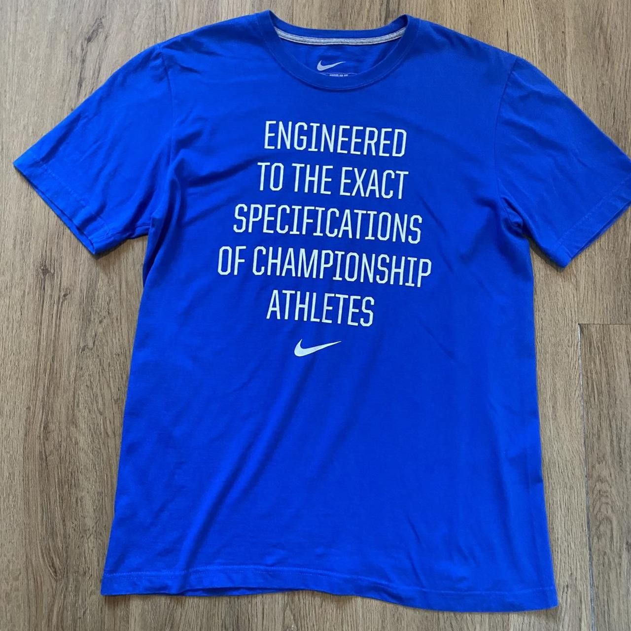 Nike Blue Nike streetwear t-shirt #NikeTee Big Print Size US M / EU 48-50 / 2 - 1 Thumbnail