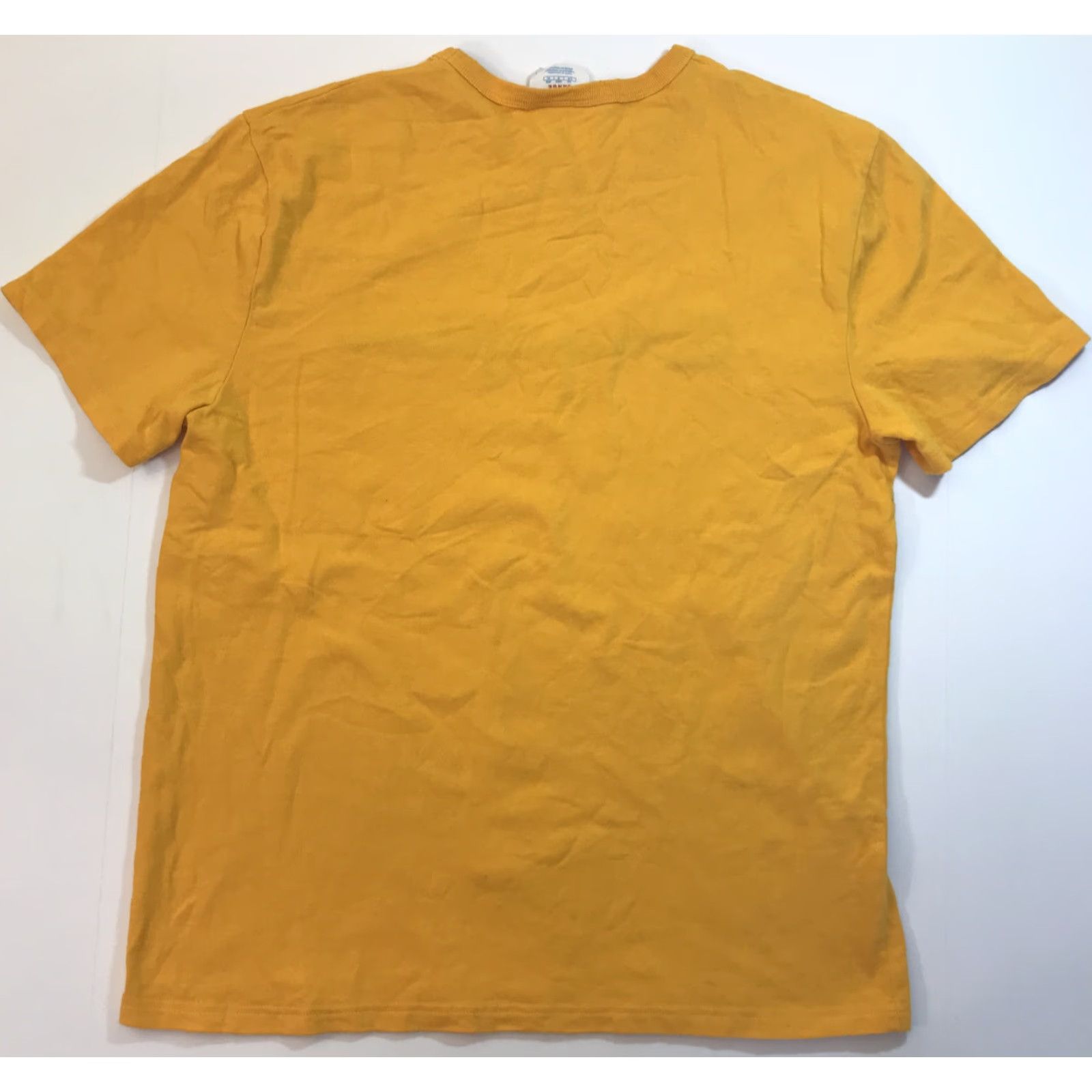 Champion VINTAGE Champion Mens T-Shirt 90s Spell Out Script Embroidered Logo Yellow Large Crew Neck Short Sleeve Graphic Tee Size US L / EU 52-54 / 3 - 5 Thumbnail