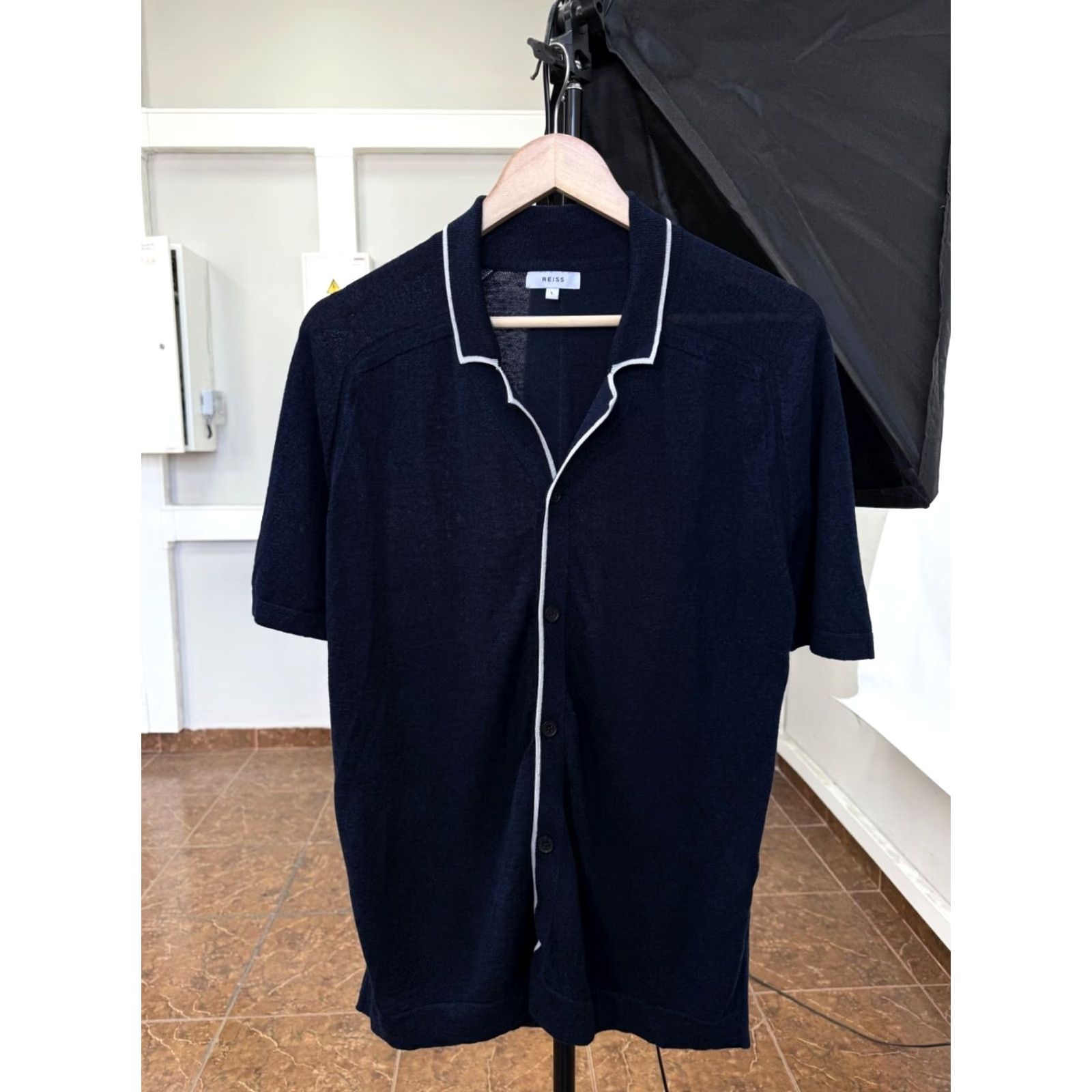 Reiss Reiss Luxury Button-Up Shirt Dark Blue L Retro Y2K Mens Size US L / EU 52-54 / 3 - 2 Thumbnail