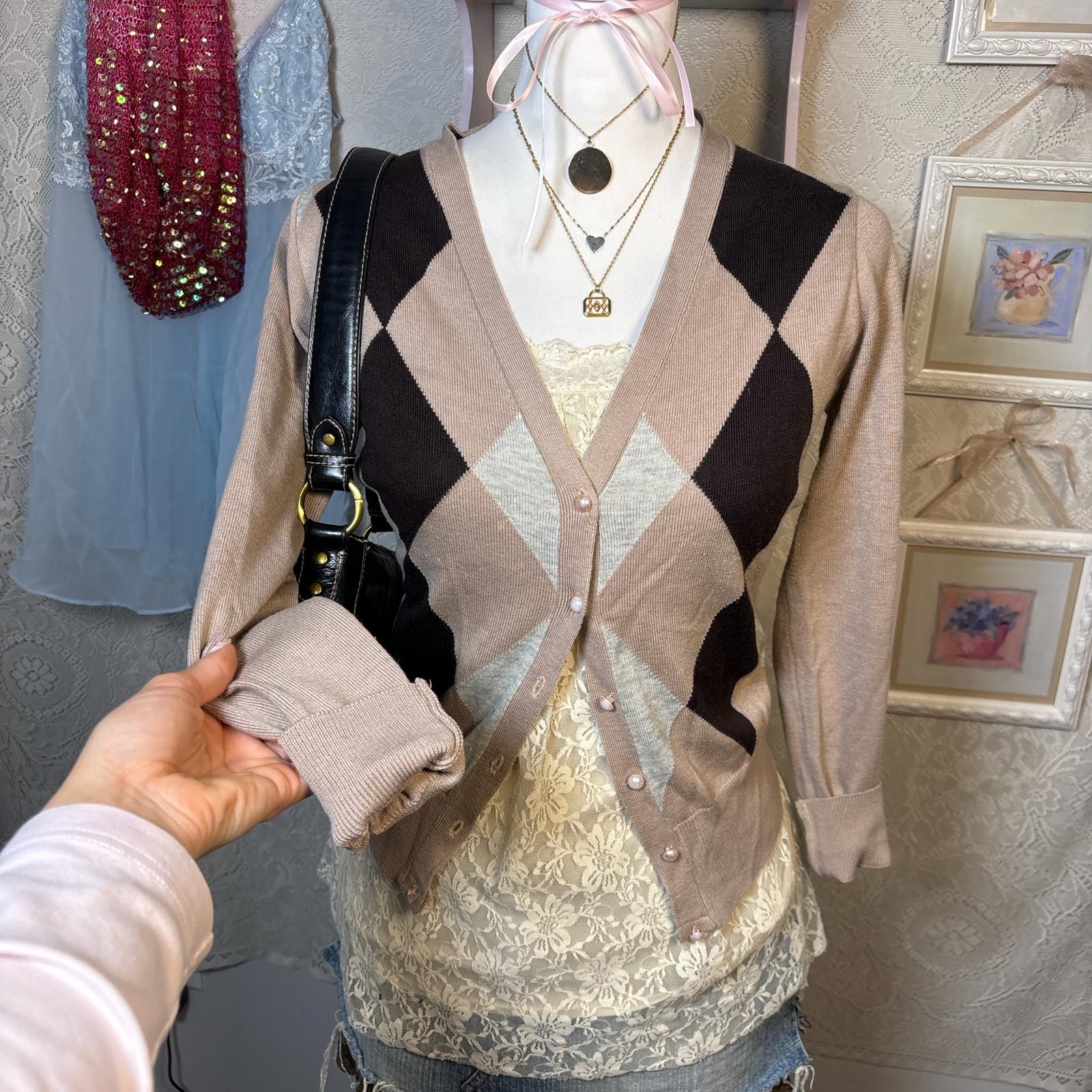 Other vintage 90s office siren fitted cardigan Size XS / US 0-2 / IT 36-38 - 2 Thumbnail