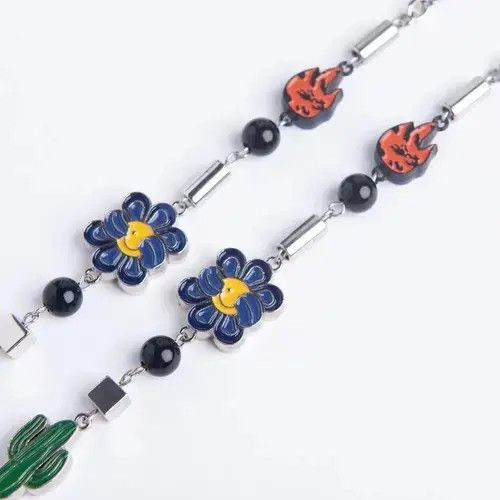 Jewelry Charm Necklace Cactus Chain Jewelry World Art Classic Flame Size ONE SIZE - 3 Thumbnail