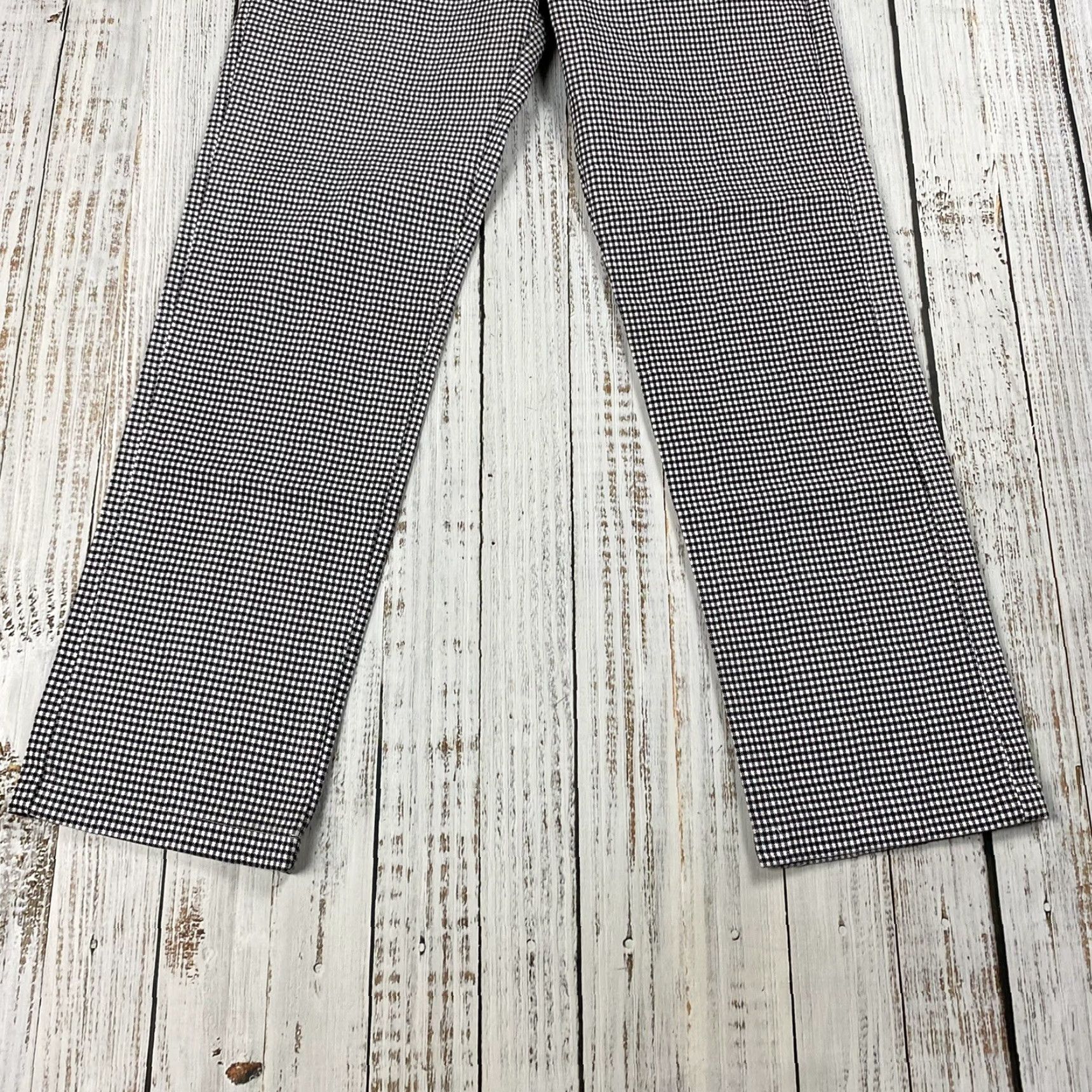 VINTAGE 1970s FORTUNE HOUNDSTOOTH DISCO PANTS Straight Leg Regular 30 BLACK/WHITE Mens