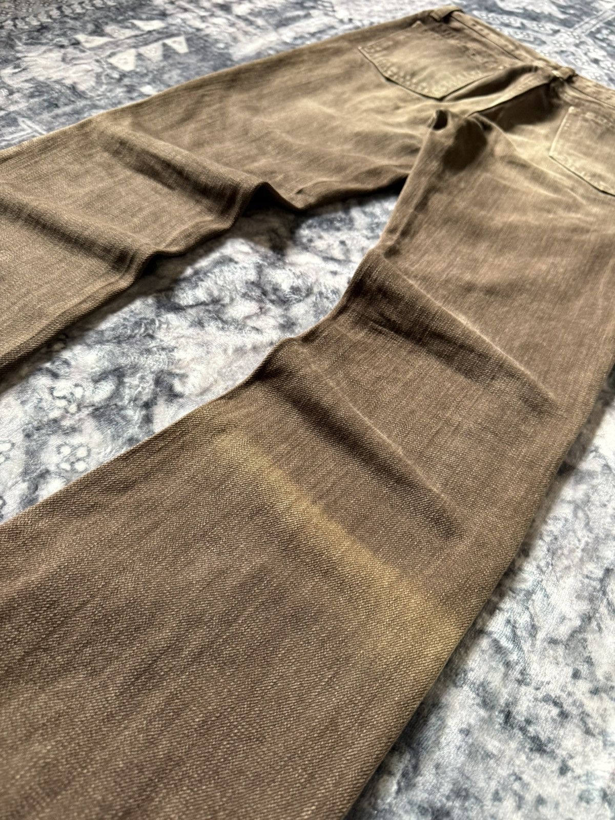 GOSTAR DE FUGA DMG Japan Flared Bootcut Faded Brown Denim Pants Size US 27 - 13 Thumbnail