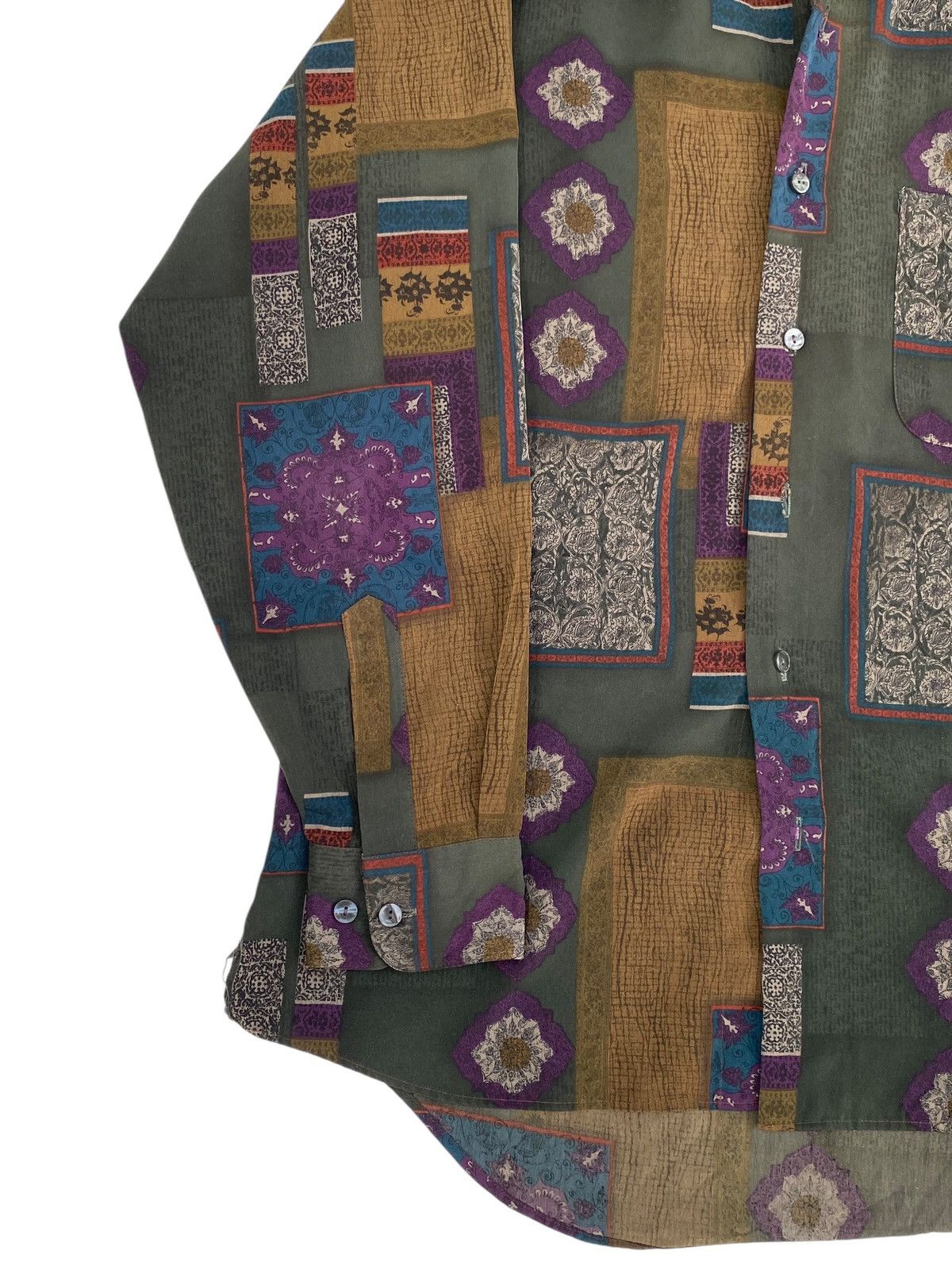Vtg Craysun Silk Shirt Button Up