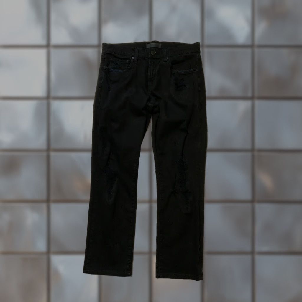 J Brand J Brand Tyler Black Solace Distressed Slim Fit Mens Denim Jeans Sz. 30 Size US 30 / EU 46 - 1 Thumbnail