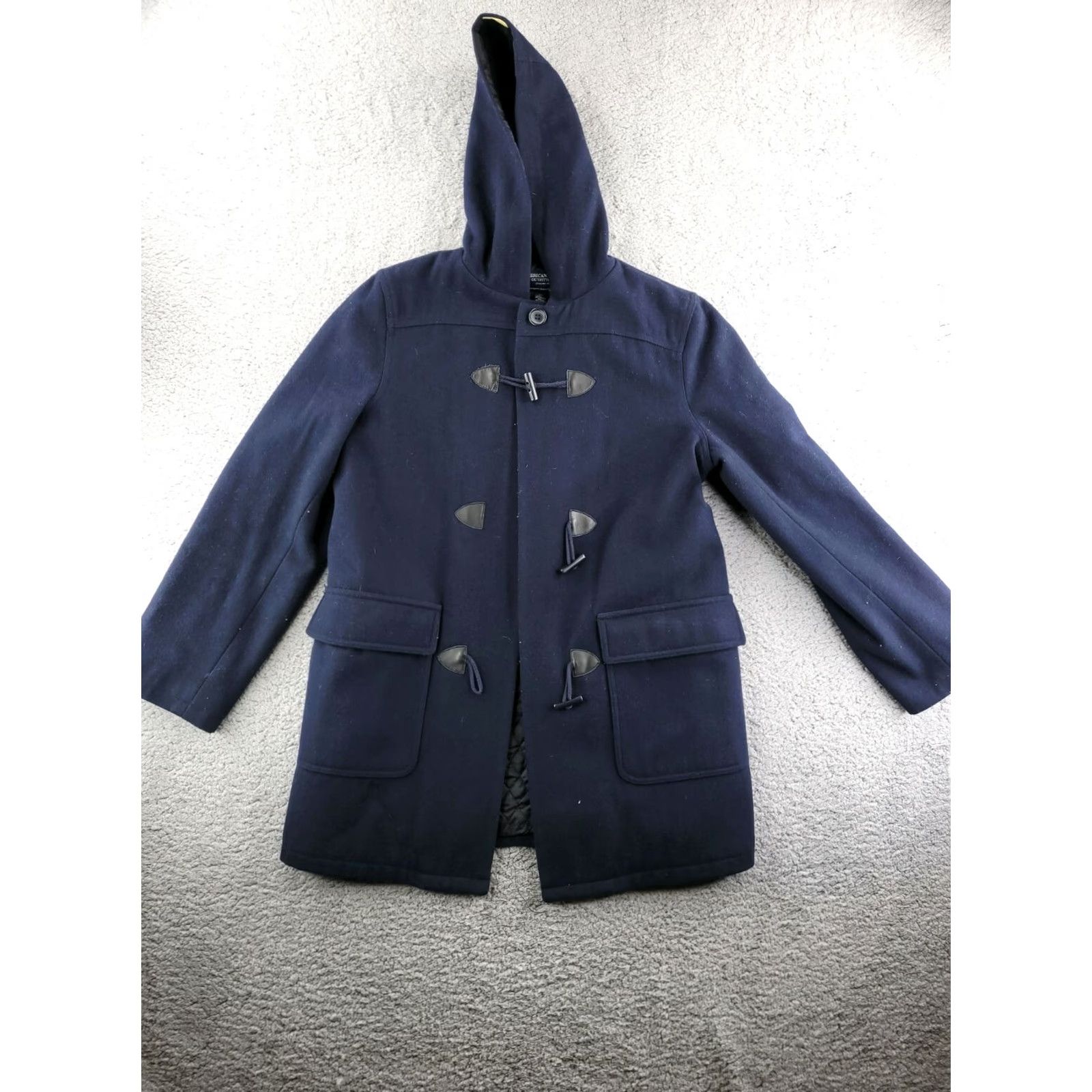 American Eagle Outfitters American Eagle Outfitters Coat Women's Medium Wool Trench Navy Blue Quilted Overcoat Size M / US 6-8 / IT 42-44 - 2 Thumbnail
