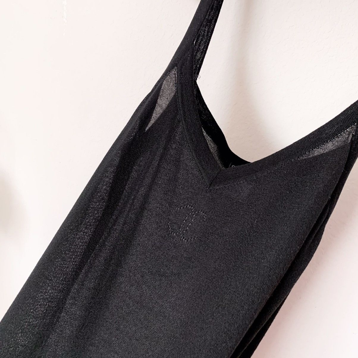 Chanel Chanel sheer logo black knit dress Size M / US 6-8 / IT 42-44 - 17 Thumbnail