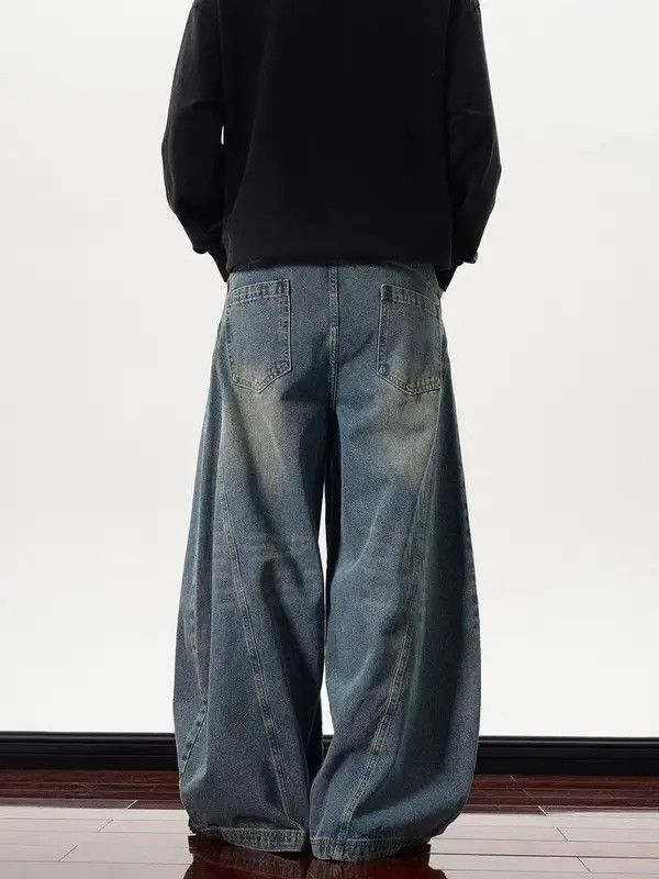 VIBE Retro cut curved knife high street jeans Size US 33 - 4 Thumbnail