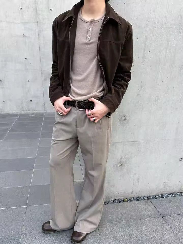 Japanese Brand Brown PU Suede Trucker Jacket - Western Style Size US XXL / EU 58 / 5 - 5 Thumbnail
